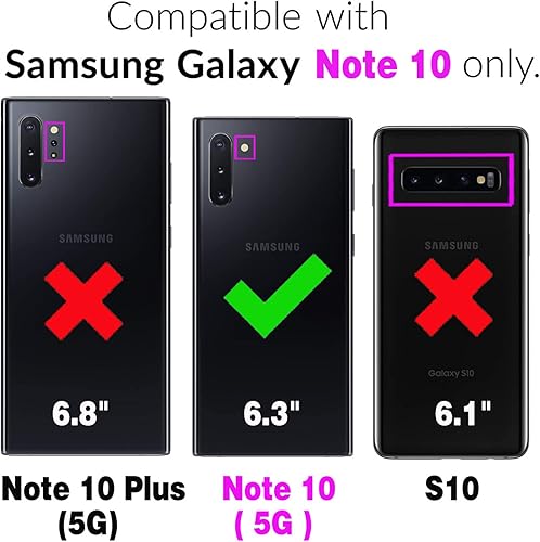 Miniatura 9 de Asuwish Funda para teléfono Samsung Galaxy Note 10 Plus Note10+ 5G con protector de pantalla y soporte delgado, híbrida, resistente, funda