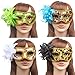 IETANG 10pcs Set Half Venetian Masquerade Ball Masks Costume Party Accessory
