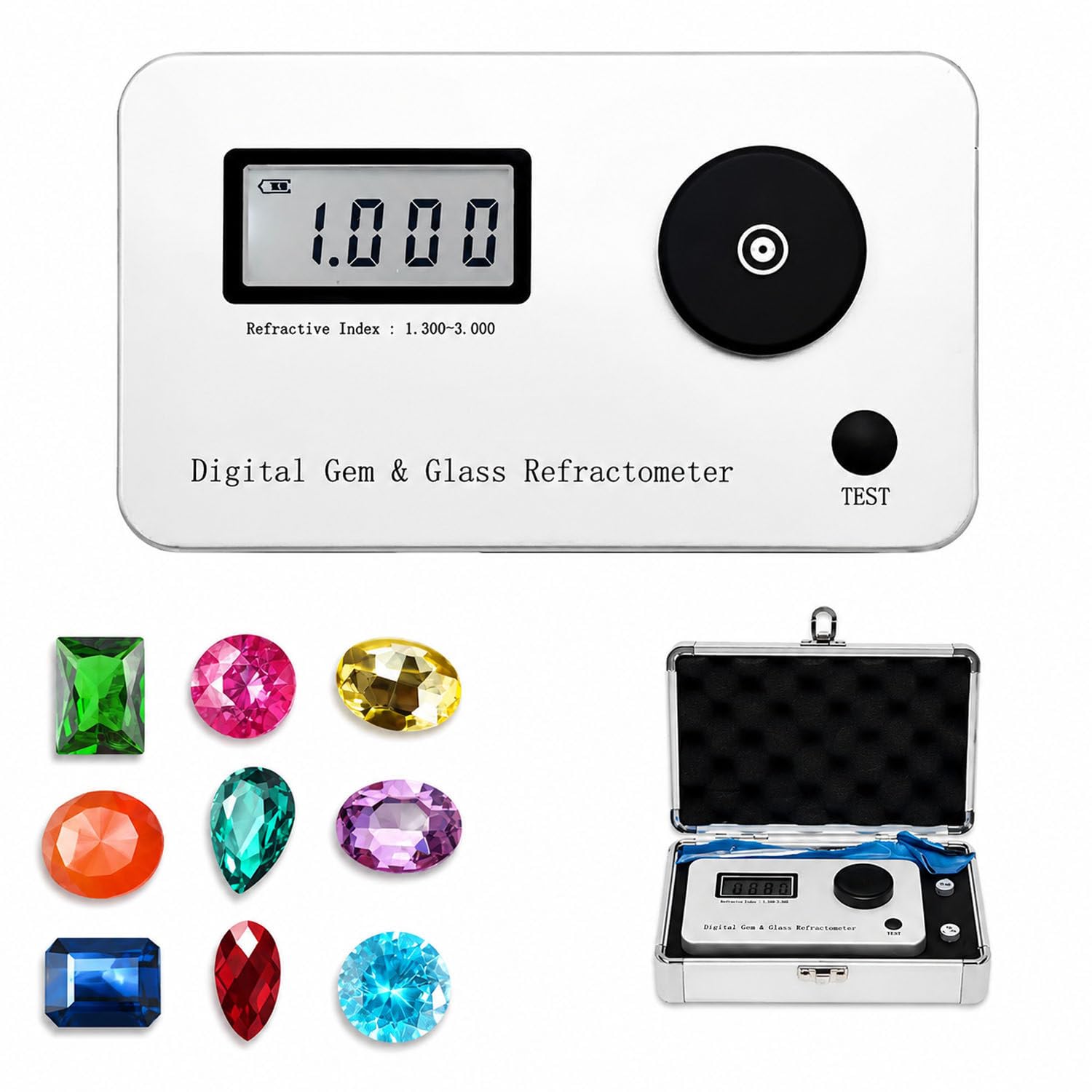 COAKUE Digital Gemstone Refractometer, Portable Gem Refractometer