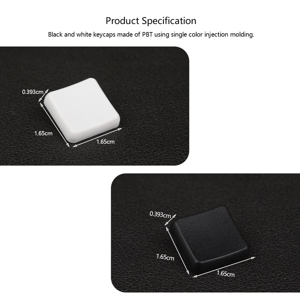Niskoprofilowy Klawisz, Czarny Biały Przezroczysty PBT Pusty Klawisz Do Klawiatury Mechanicznej Kailh 1350 Chocolate Low Switch (Color : White Transparent, Size : 70PSC)