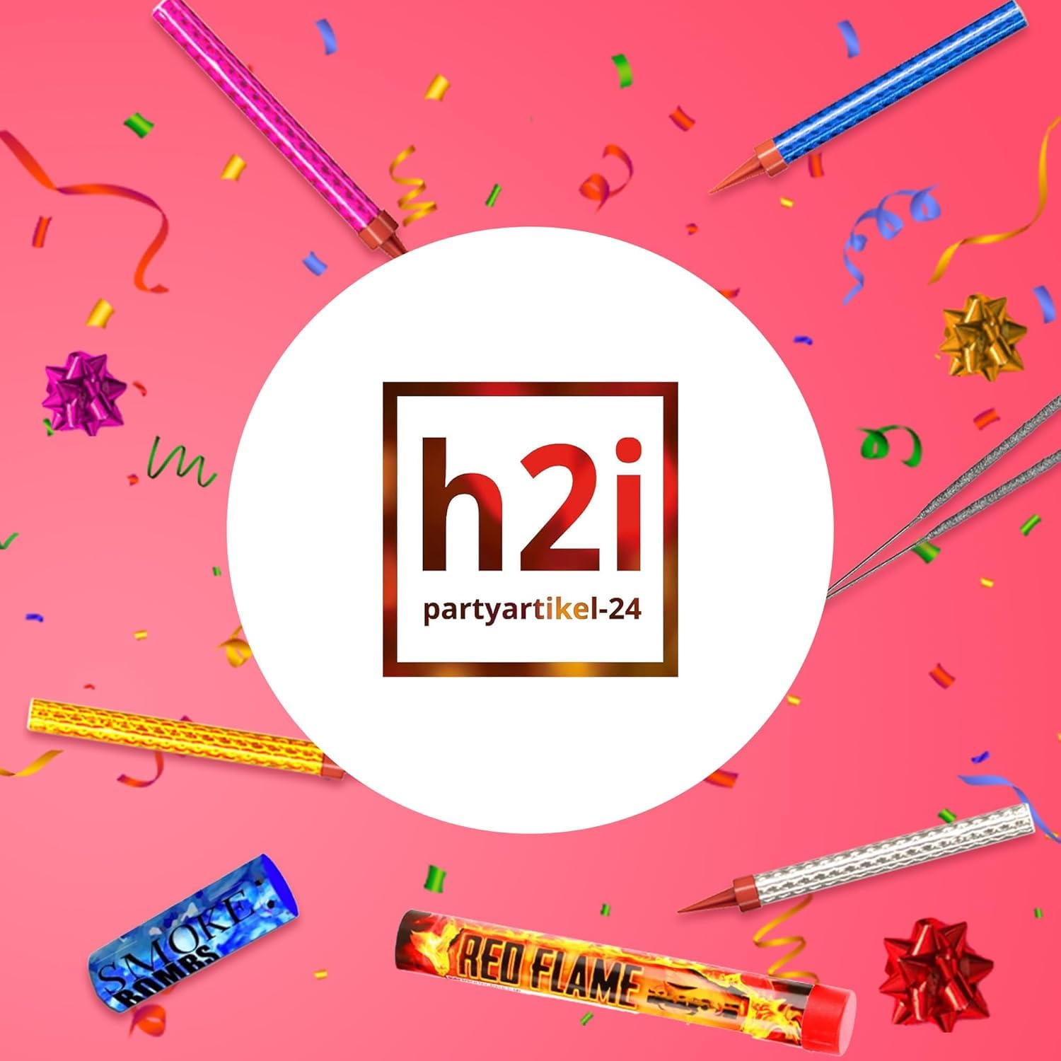 h2i Wunderkerzen | 100 Stück | 40 cm | Brenndauer ca. 90 Sek | Geburtstagskerzen Sprühkerze Spritzkerze Sternenspritzer und Funkenzauber für Party Hochzeit Silvester Geburtstag | Kat F1