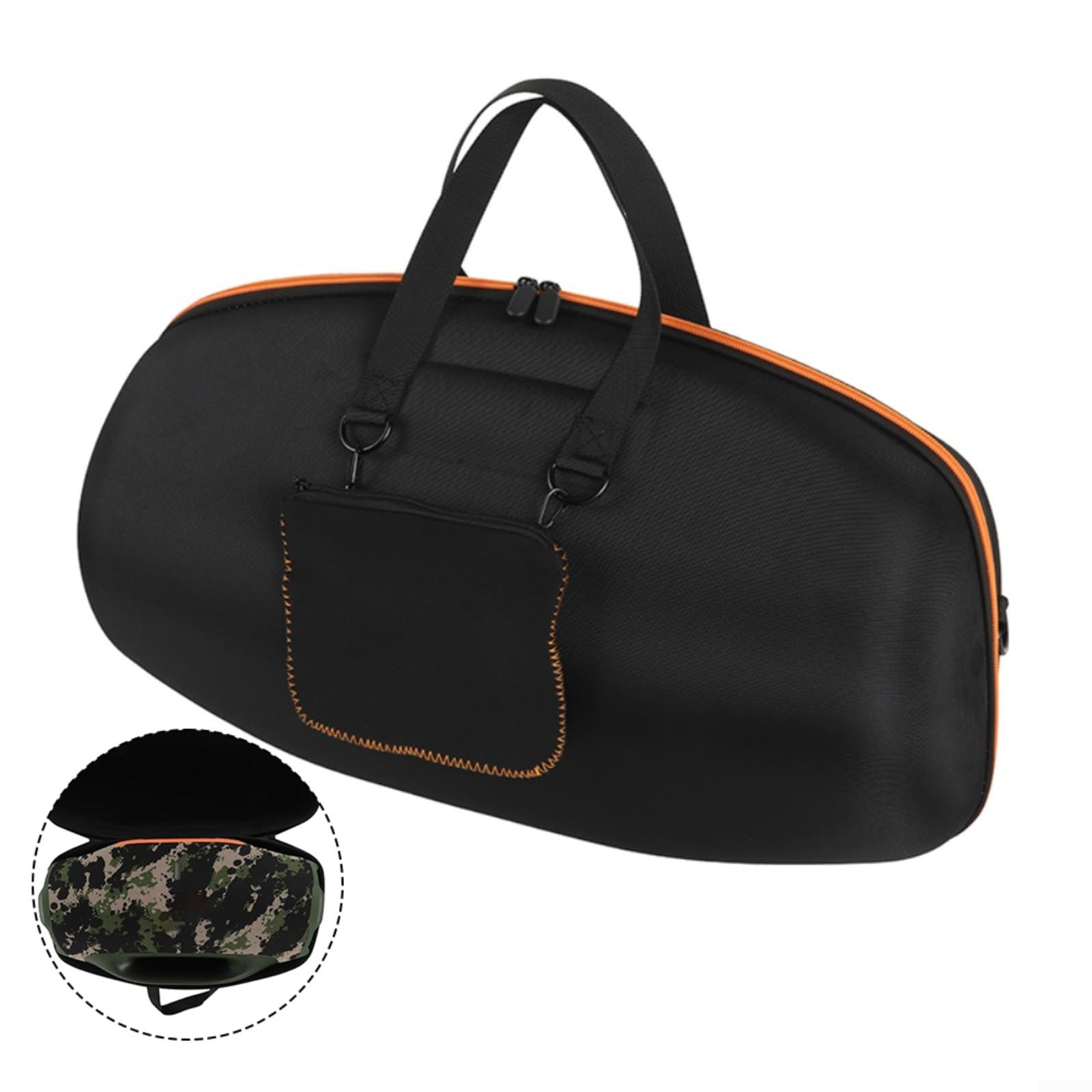 Hartschalen-Reisetasche für JBL für BOOMBOX 4, wasserdichte EVA-Schale mit verstellbarem Gurt, tragbare Aufbewahrungstasche für Outdoor, Strand, Picknick, Schwarz (Grau)