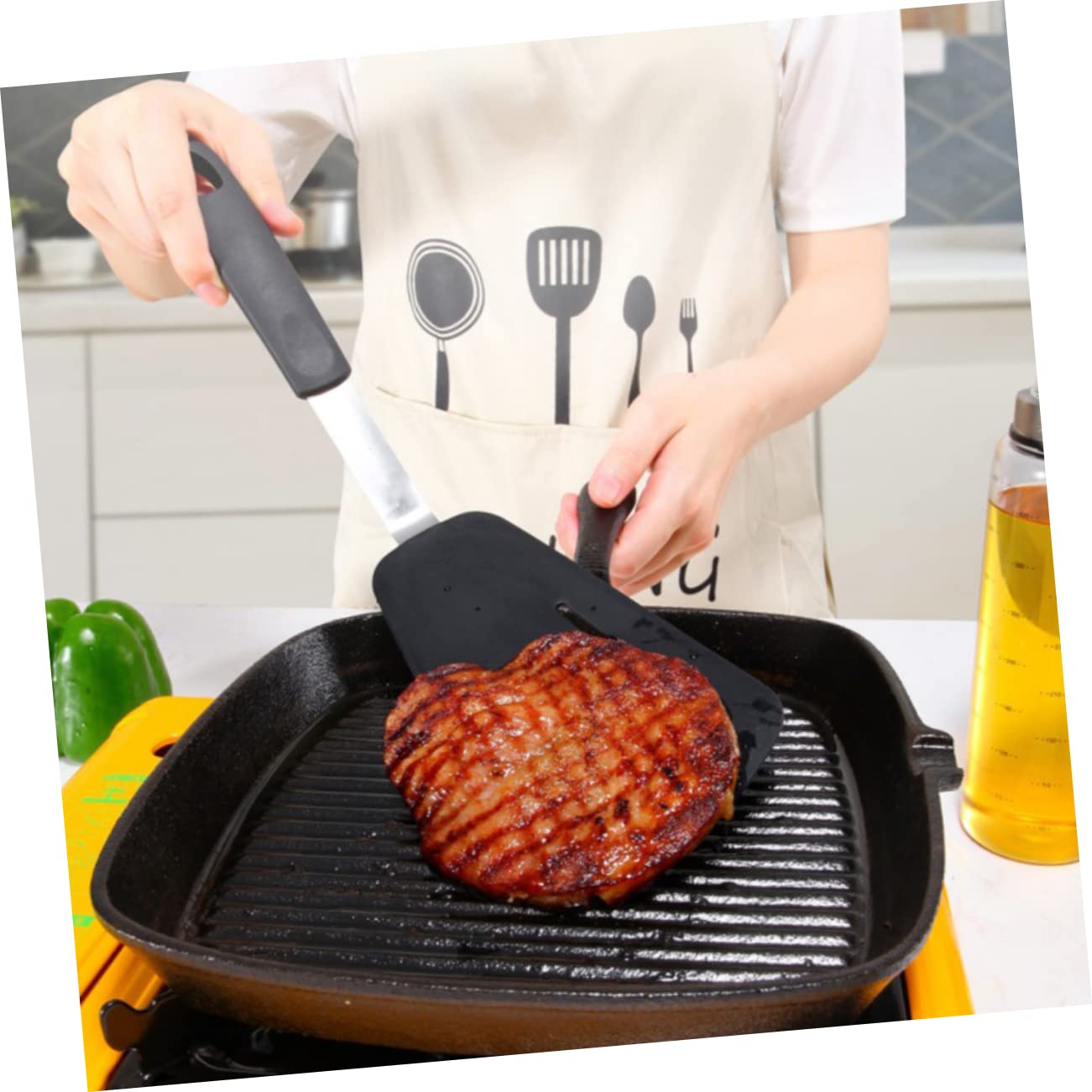 LIFKOME 3pezzi Spatole in Silicone per Cucina da Cucina in Silicone per Biscotti Utensili da Spatole per Bistecche per Uso Domestico e Ristoranti