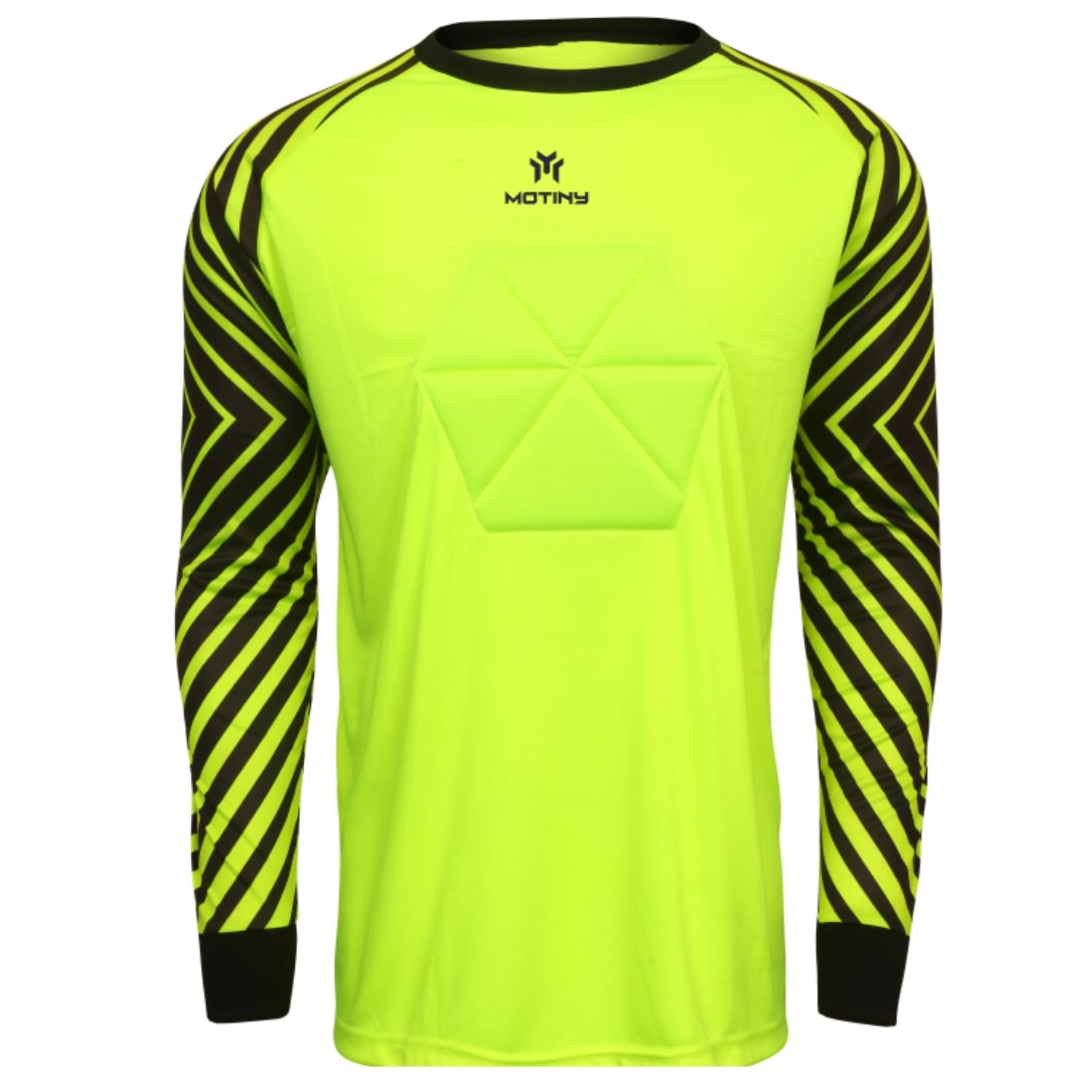 Camiseta de portero acolchada en el pecho para adultos/niños, codo de fútbol acolchado, para jóvenes/adultos, manga larga, Florosent, 3X-Small