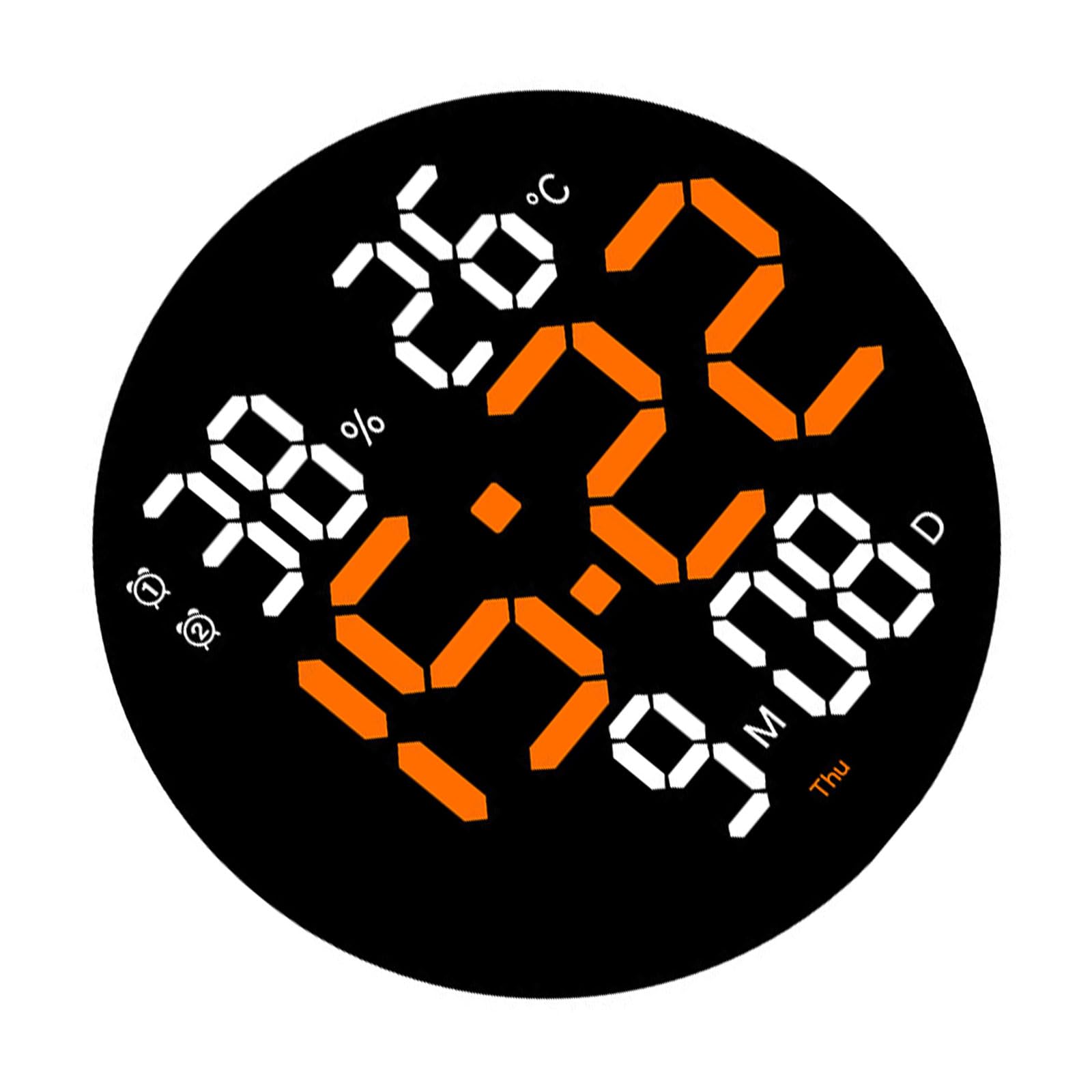 Reloj Despertador LED Moderno con Control Remoto, Pantalla de 10 Pulgadas, Reloj de Pared Digital de fácil Lectura, Pantalla Clara