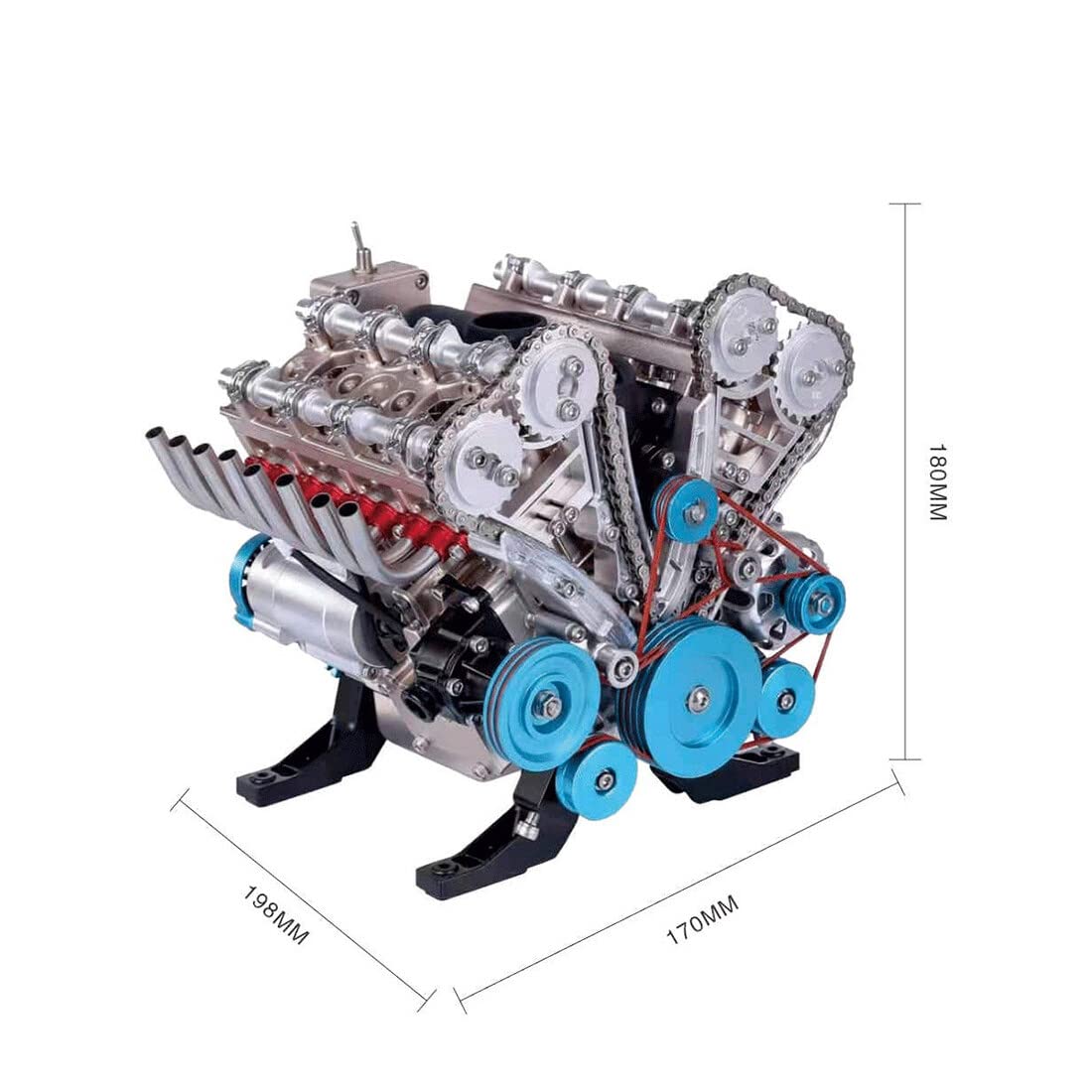 Amazon.com: Fundiyengdi V8 Engine Model Kit That Works, 1:3