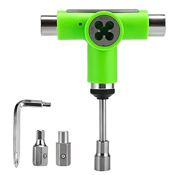Decdeal Skateboard T Tool Skate All in One Tool and T Type Wrench Screwdriver Multifunctional Longboard T Tool