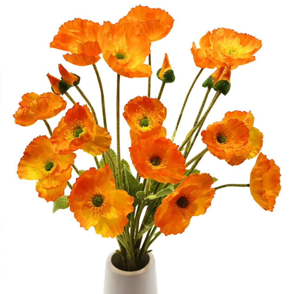 Amazon｜ポピーの花 (オレンジ)｜造花 オンライン通販