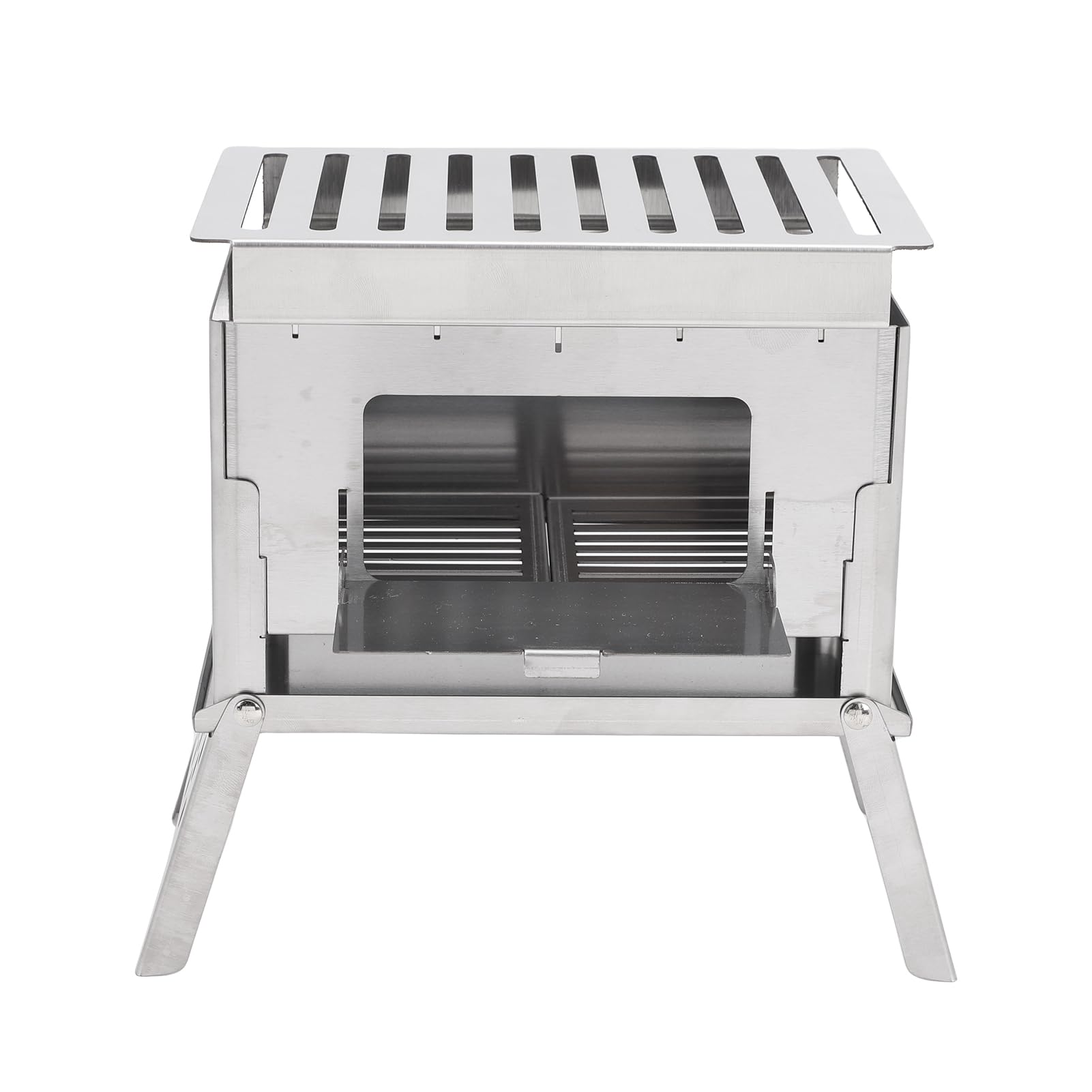 Barbecue Pliable, Réchaud À Bois Portable de 21 X 19 X 13 cm, Idéal pour Le Camping, la Randonnée, Les Pique-Niques Les Fêtes D'Avant-Match Les Voyages en Camping-Car et Les Parcs