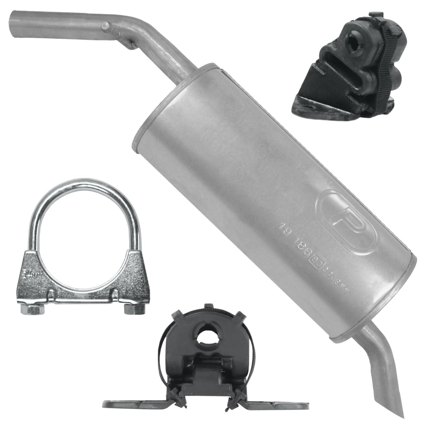 POLMOstrow Auspuff für Peugeot 207 1 I 2006-2008 | Endtopf, Motoren: 1.4 | Fließheck, Kombi