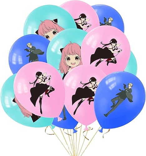 18 globos de decoración de fiesta de anime para Spy F-Amily globos de látex suministros de fiesta temática de anime globos de fiesta de cumpleaños