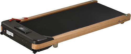 Soozier Almohadilla de madera para caminar caminadora inteligente debajo del escritorio máquina de correr para caminar con altavoz de dientes azul