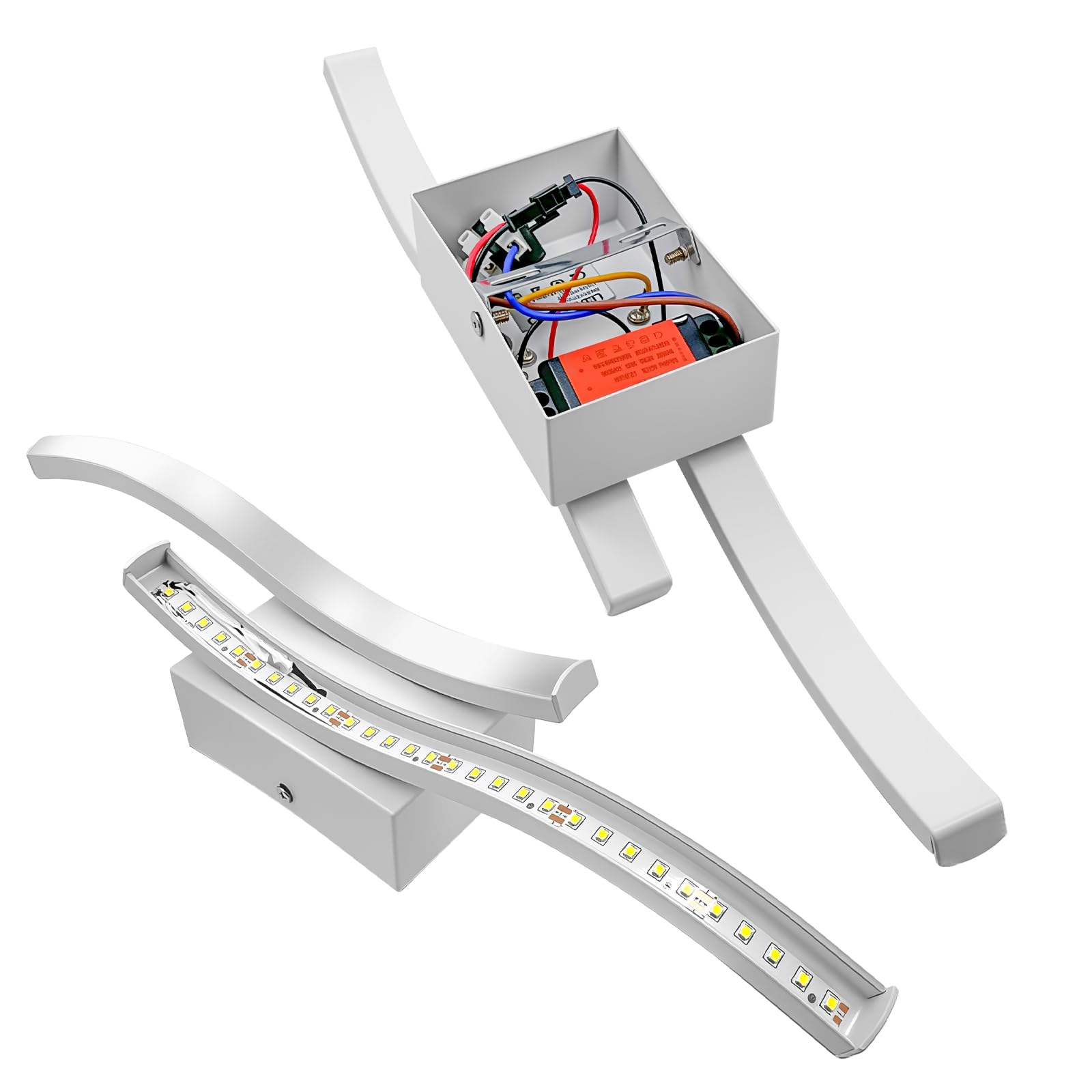 Voltix Applique da Parete Interno LED 10W–Lampada da Parete Moderna per Camera da Letto, Corridoio, Soggiorno–Applique Camera da Letto per Illuminazione Elegante e Funzionale (Bianco Freddo - 6500K)