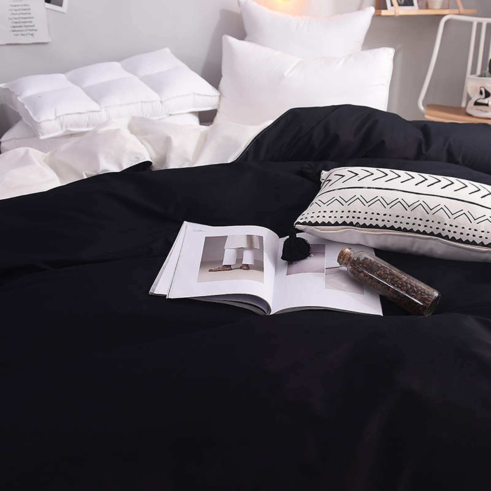 Copripiumino In Cotone 100% Reversibile - Morbido E Traspirante, Marrone 155x205 Cm - Foto 7