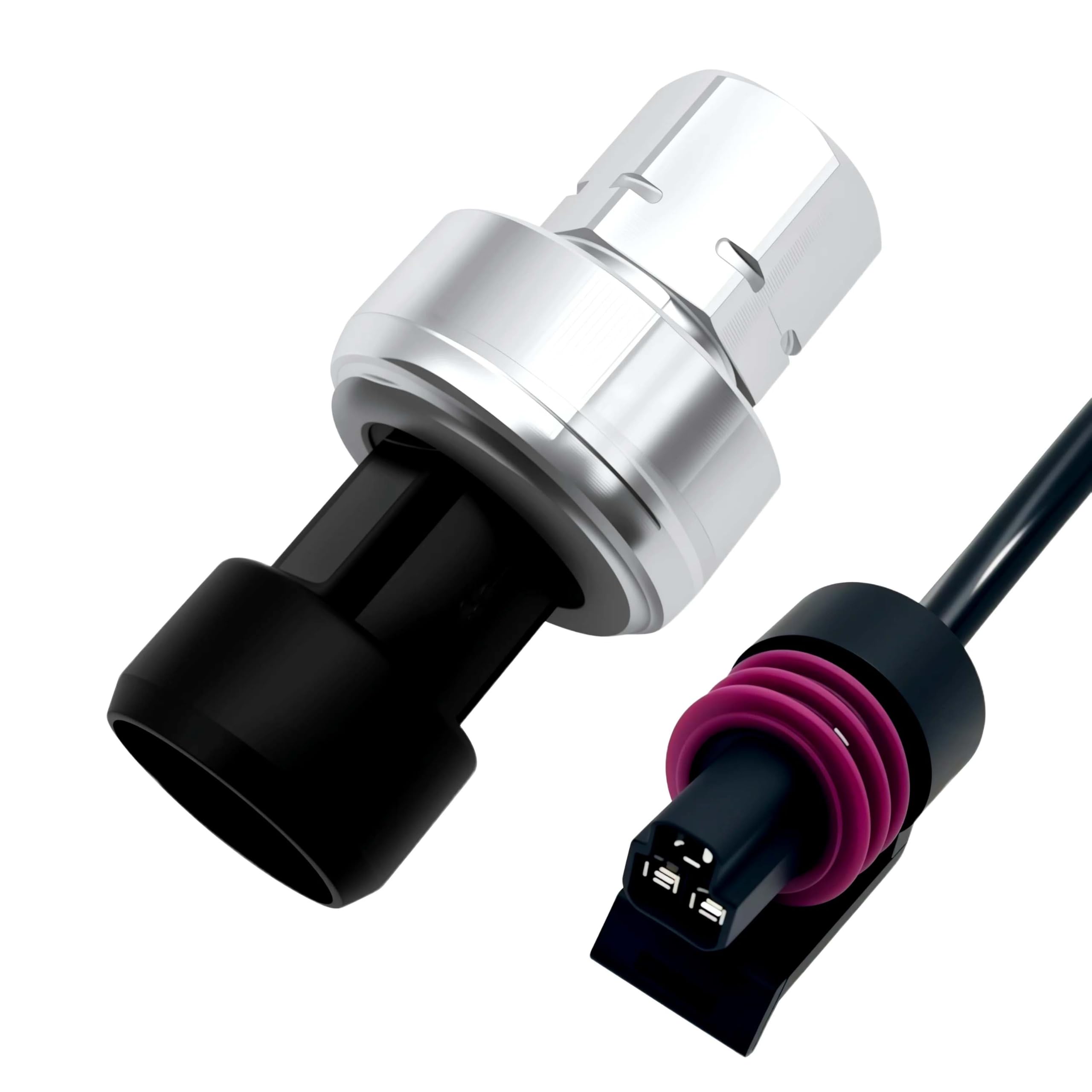 A/C Refrigerant Pressure Switch Sensor & Connector Compatible with GM Buick Chevrolet Hummer Refrigerant Pressure Sensor & Connector Replace 13587668