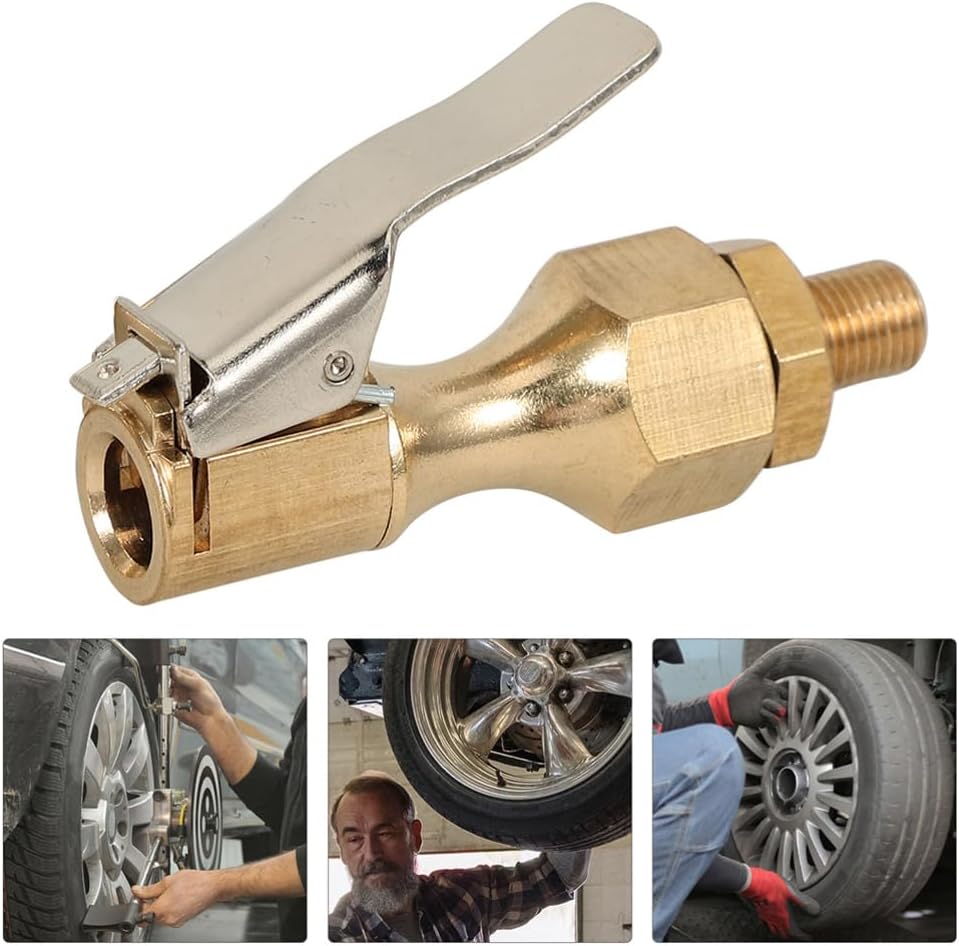 iplusmile 3pcs Locking Air Chuck Clip for Tires Quick Connect Tire Inflation Accessories for Cars Trucks and Rvs Closed Design for Secure Inflation