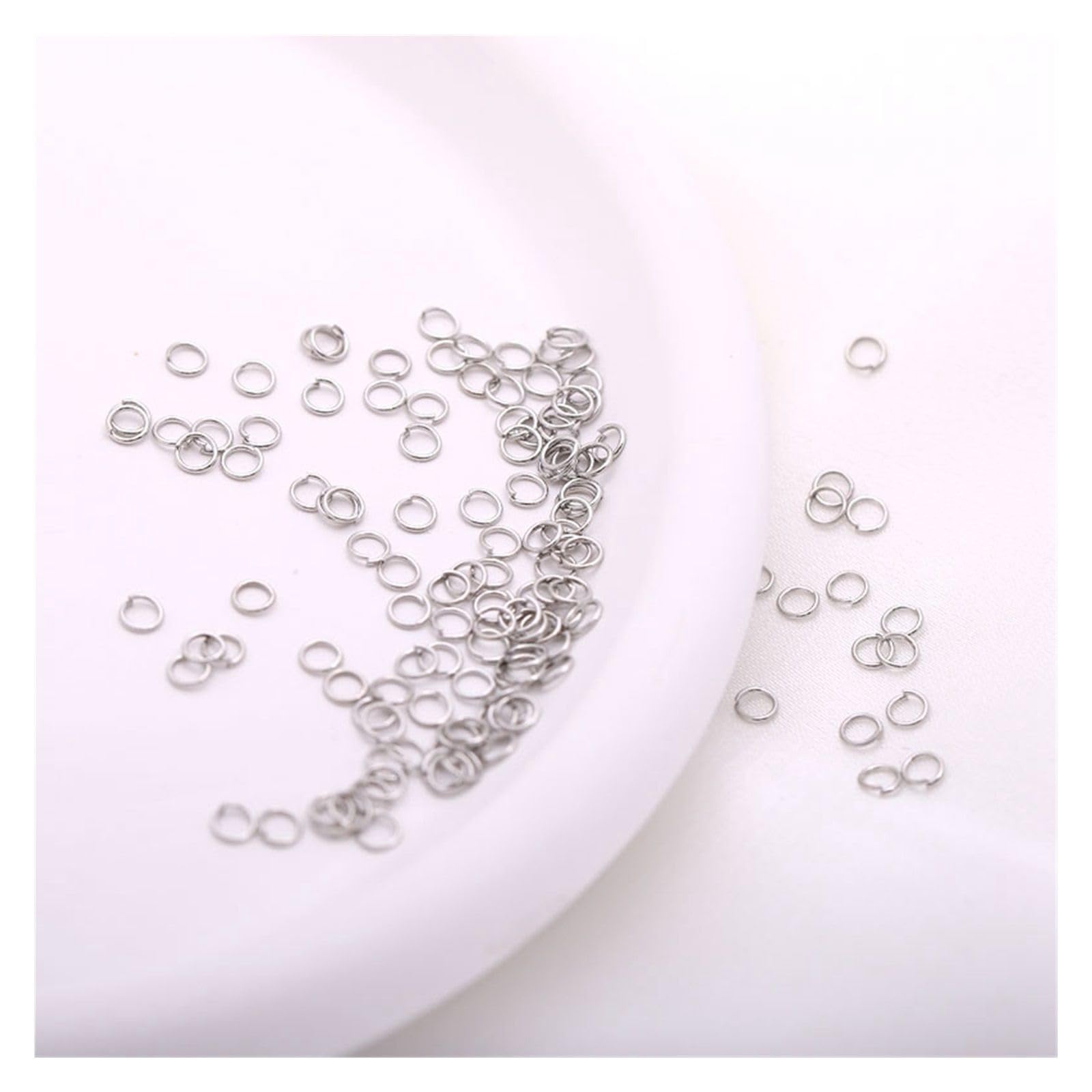 UNICRAFTALE Circa 500Pz Anelli Di Salto Aperti Placcati In Vero Oro 24K Anelli Di Salto In Acciaio Inossidabile Anelli Rotondi Da 5mm Connettori In Metallo Anelli Per Gioielli Fai Da Te - Foto 2