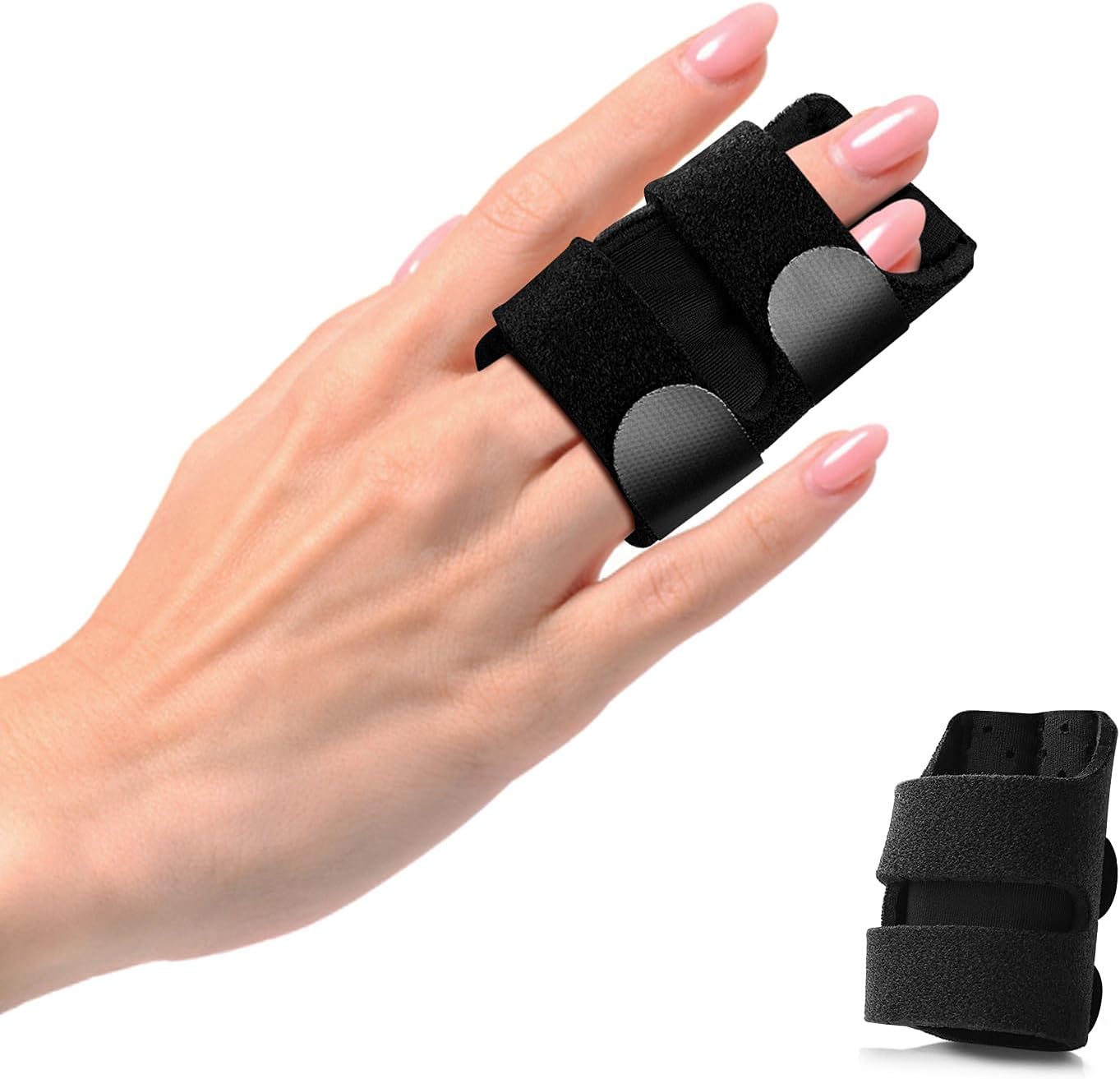Finger Splint Upgraded Trigger Finger Brace Breathable Mallet Finger Support Finger Buddy Wraps Adjustable Finger Sleeve Protector for Arthritis and Injured Finger