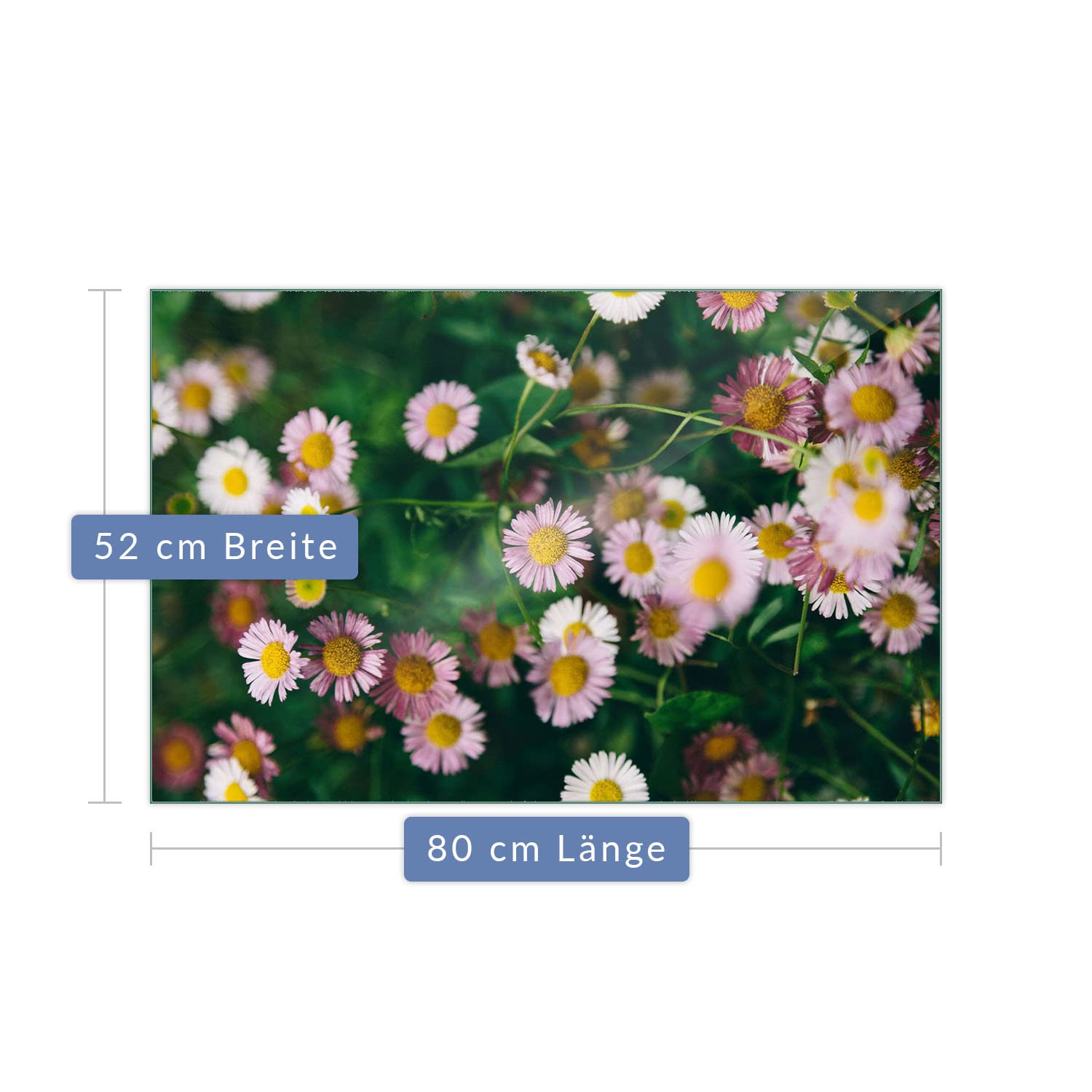 Placa para Cubrir fogones, vitrocerámica, 1 Pieza, 80 x 52, diseño de Flores, Color Rosa, Placa de cocción, Cristal, inducción