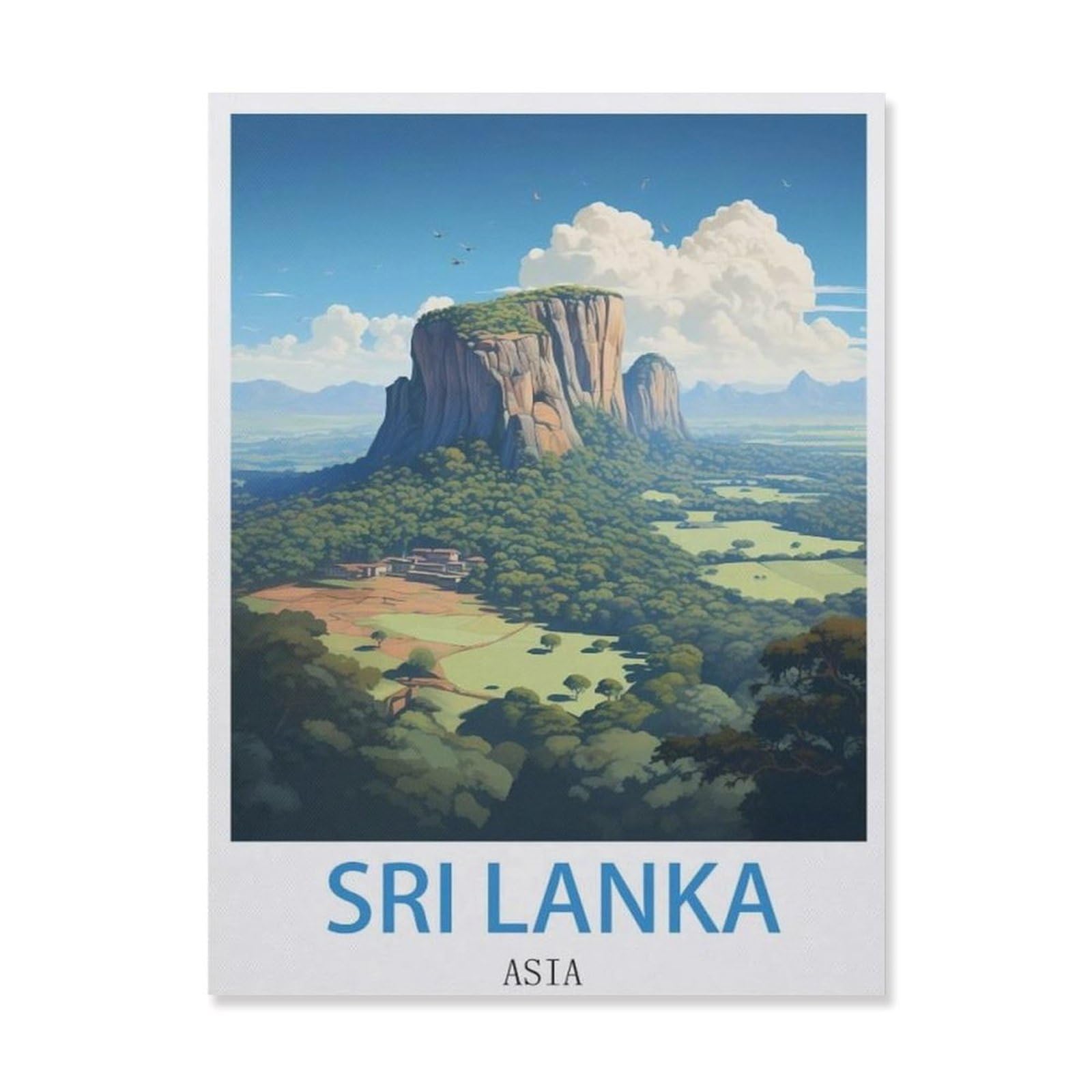 Vintage Wall Decor Metal Poster Plaque，Sri Lanka(15x30cm）