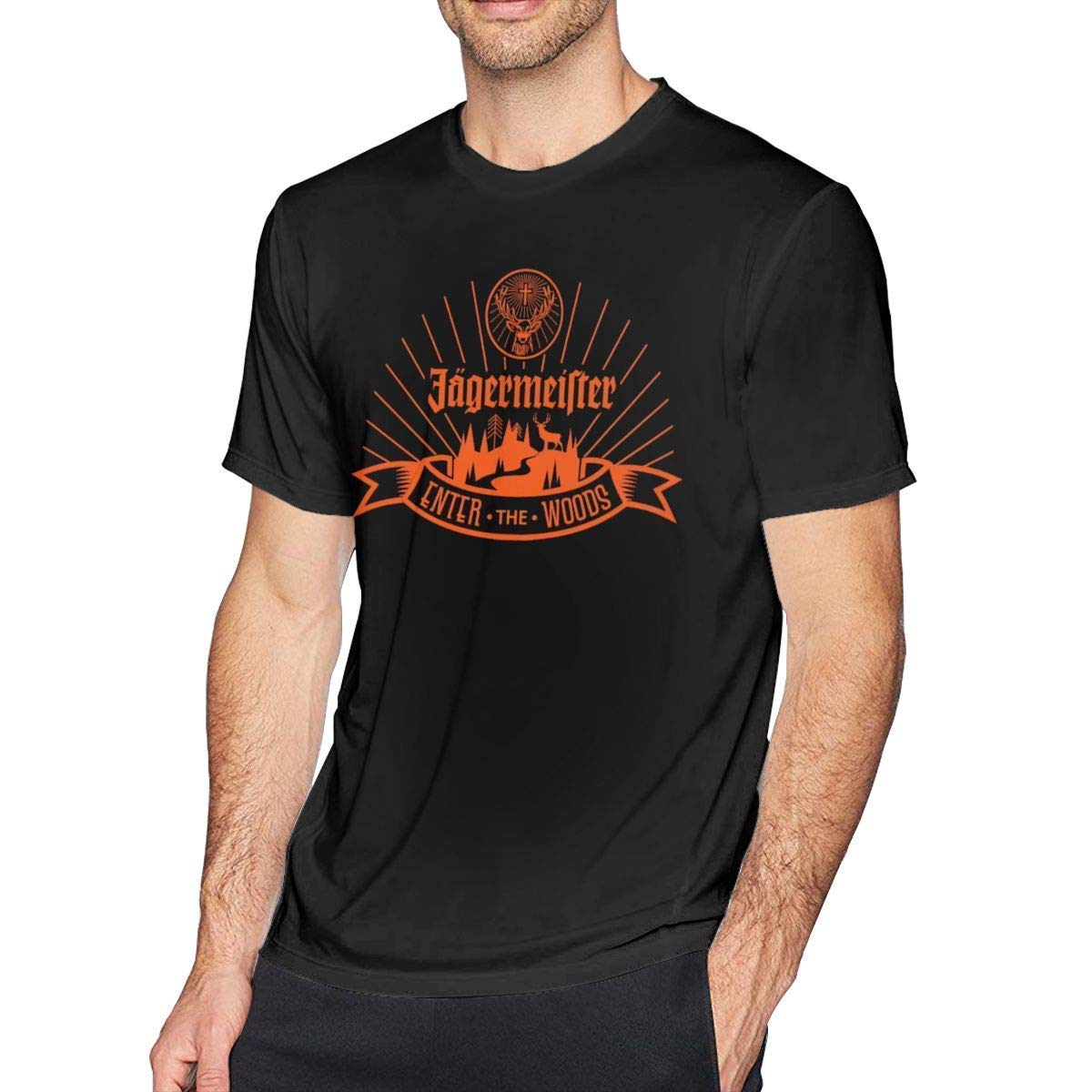 Mens Fashion Jägermeister T-Shirts Black