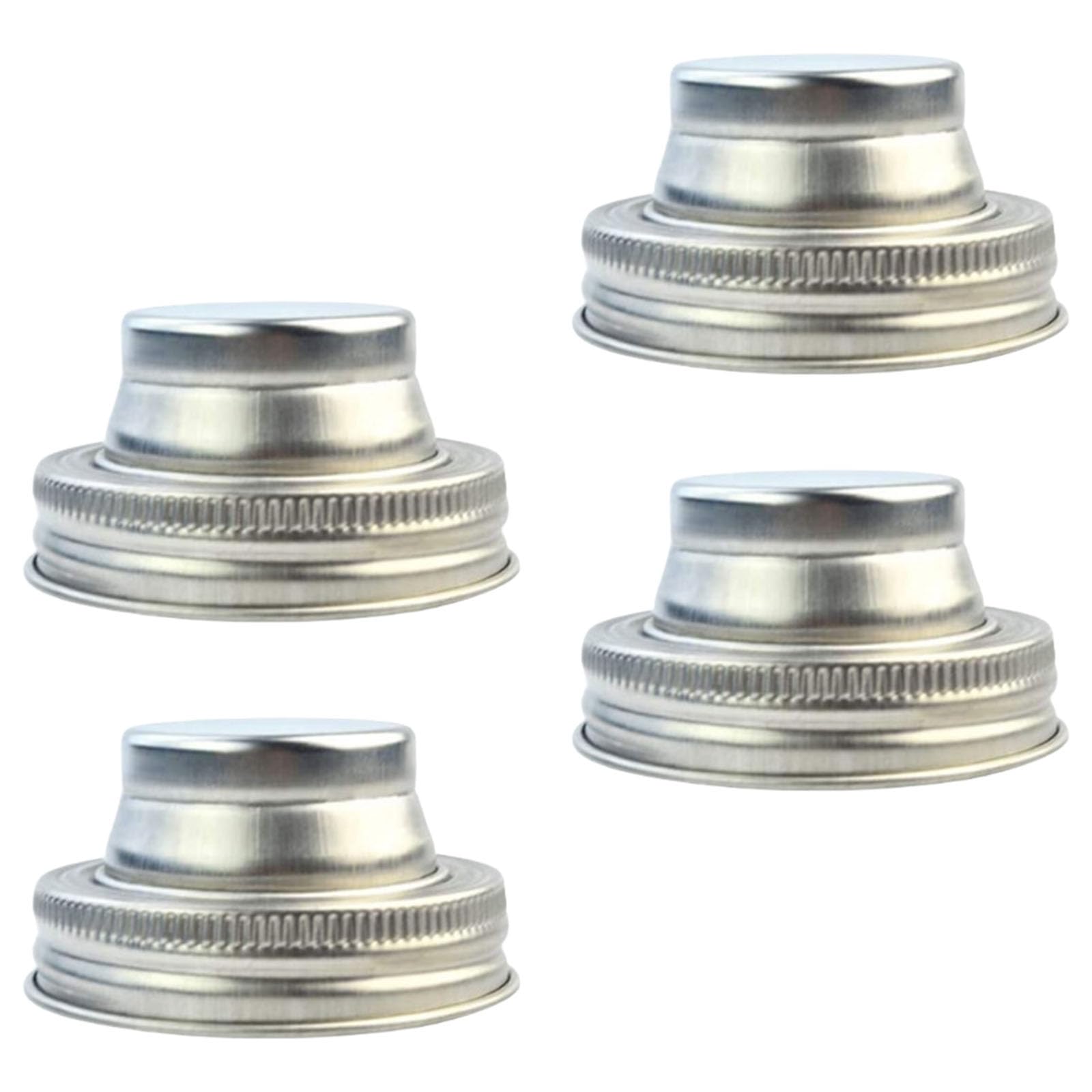Of 2/4 304 Nonrust Steel Glass Jar Lid with Silicone Gaskets for Seasonings Shaker and Cocktails Tool Glass Jar Lid