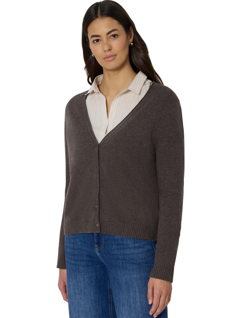 Street One Damen 2515637 Kuscheliger V-Neck Cardigan (1er Pack)