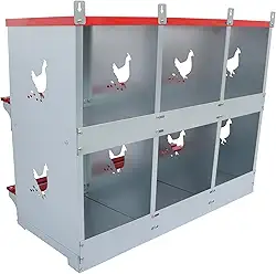 6 compartimentos caixas de ninho de galinha caixa de metal montagem na parede coleção fácil de ovos para galinhas galinhas patos