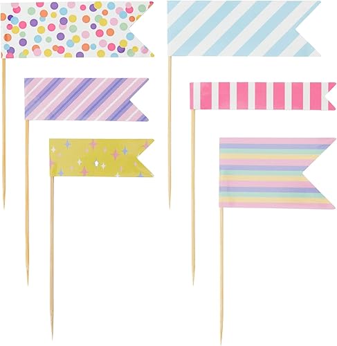 Miniatura 6 de Juego de 94 piezas de decoración de fiesta de cumpleaños arcoíris para niñas con globos, pancarta, adornos para pasteles y recortes de pared