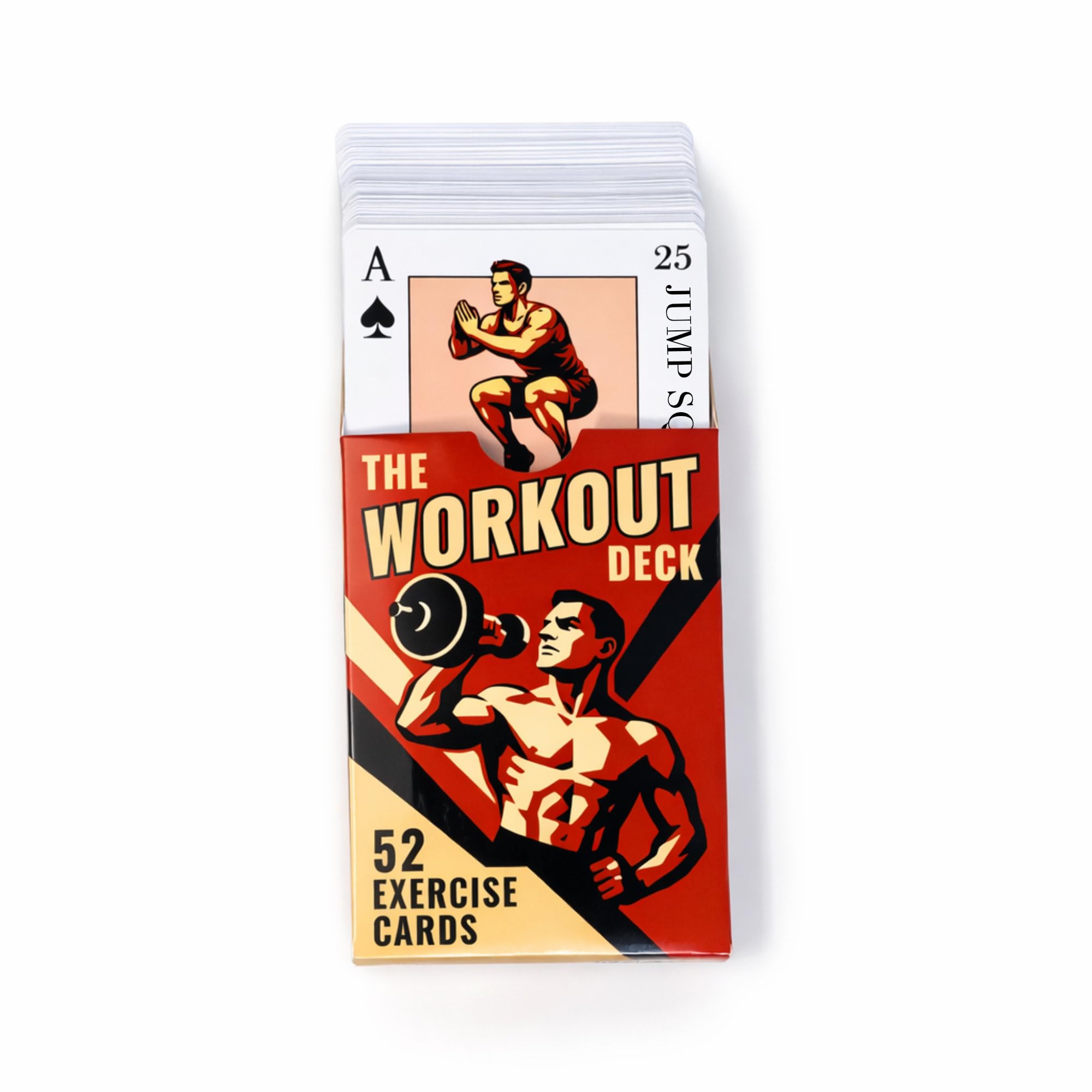 Kraft Topper Workout Cards Deck – 52 Bodyweight Exercise Cards for Home Gym & Travel – No Equipment Full Body Training for Men, Women & Beginners – Fun Fitness Game & Gift