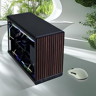Lian Li A3-26.3L Micro Form Factor Chassis - Wood Front & Side Tempered Glass Panel - Supports 360mm AIO-Modularity Design for M-ATX, ITX Motherboard-DAN Cases Collaboration - Black (A3X-WDG)