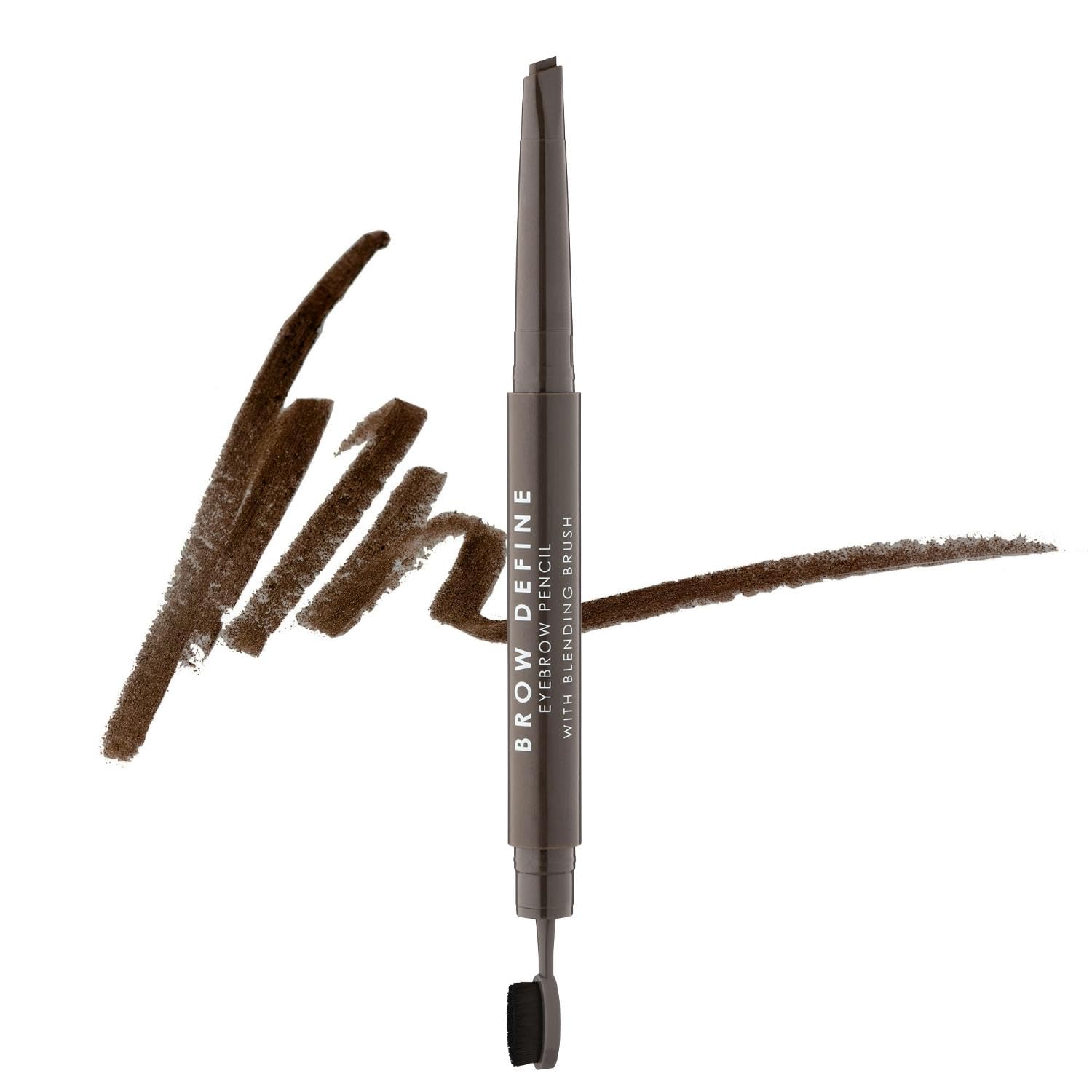 MUA Brow Define, Dark Brown, Angled Eyebrow Pencil With Brush (Pack of 1)