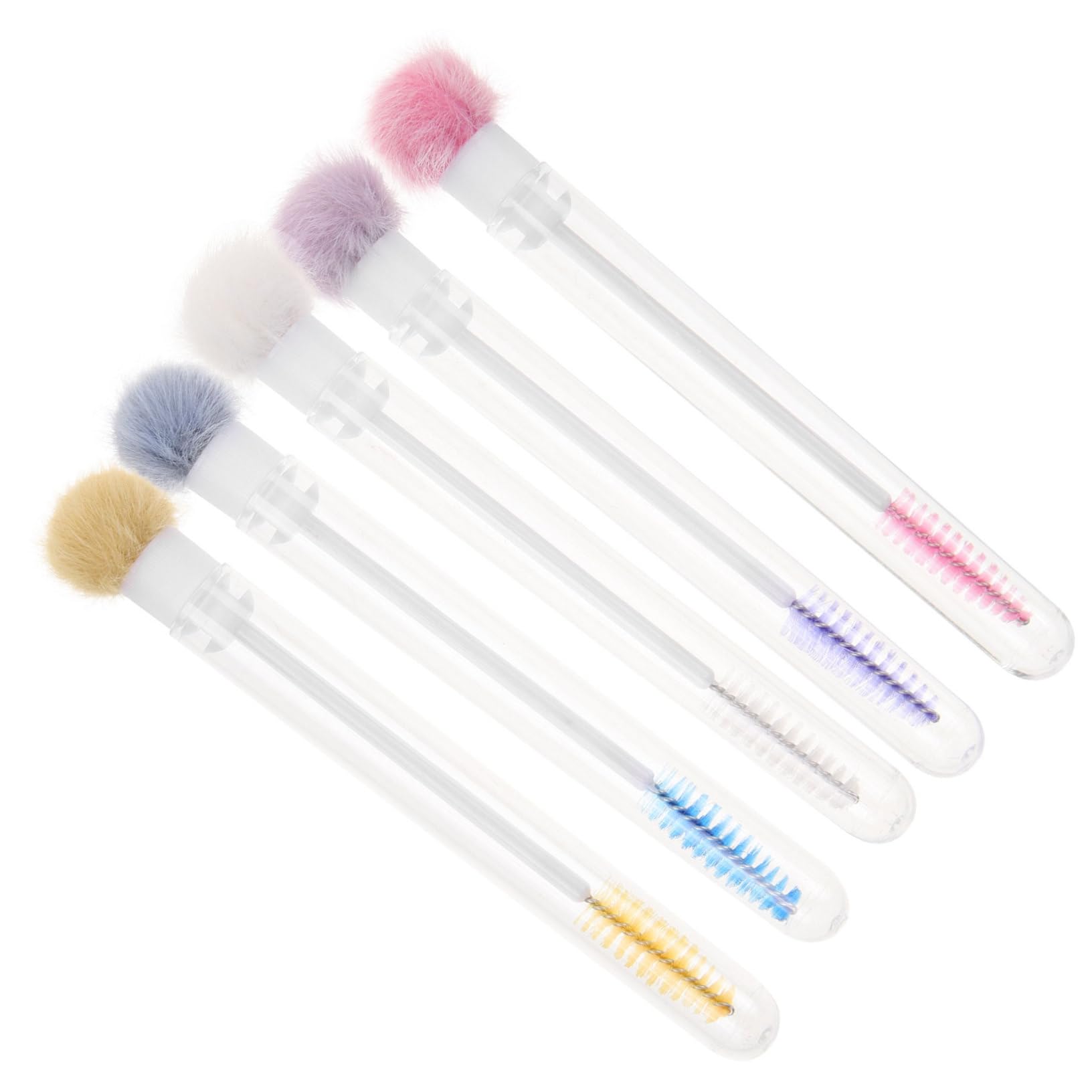 NULYLU 5pcs Makeup Eyelash Brush Eyelash Wand Portable Eyebrow and Lash Comb Mascara Applicator for Women