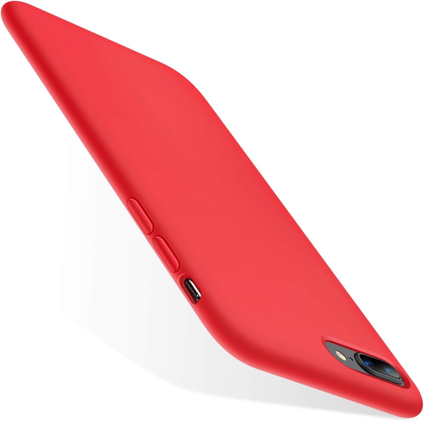 TORRAS Love Series iPhone 8 Plus Case/iPhone 7 Plus Case, Liquid Silicone Gel Rubber Case with Soft Microfiber Cloth Lining Cushion Compatible with iPhone 8 Plus/iPhone 7 Plus, Red