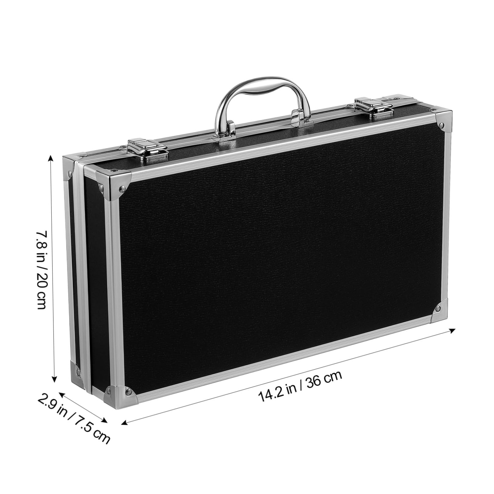 Boîte à Outils Multifonction Grosse Capacité en Alliage D'aluminium, Noire