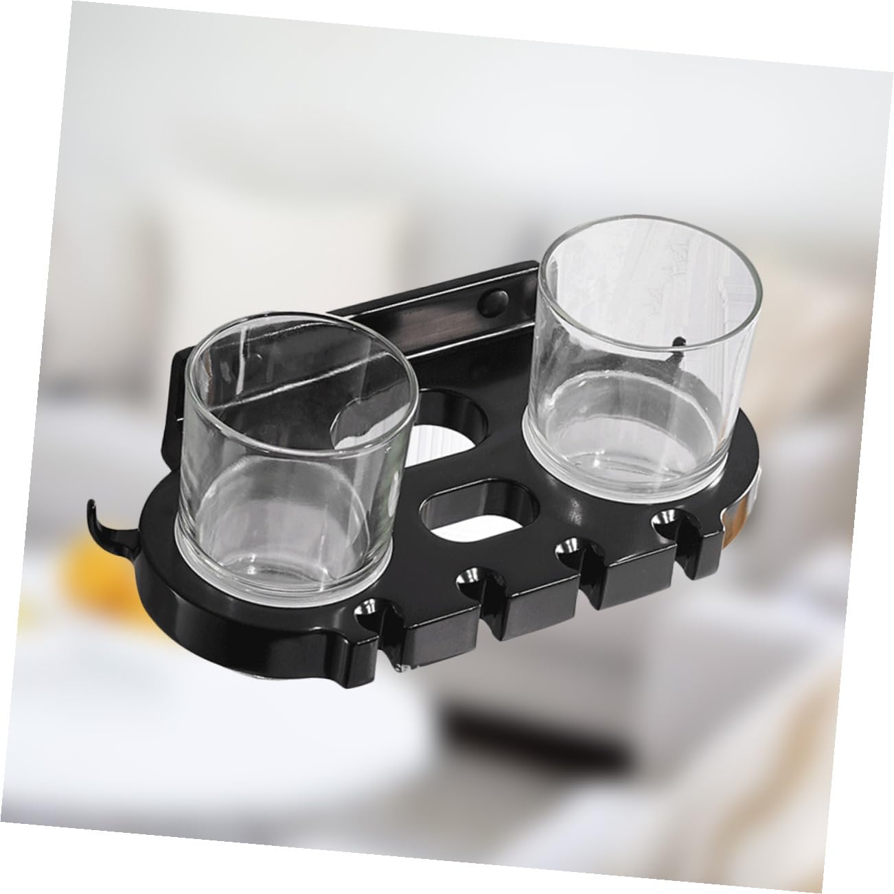 Zahnbürstenhalter Mit Haken Für Badezimmer Freipunch-Design Aus Rostfrei Schwarz Sparend Installieren