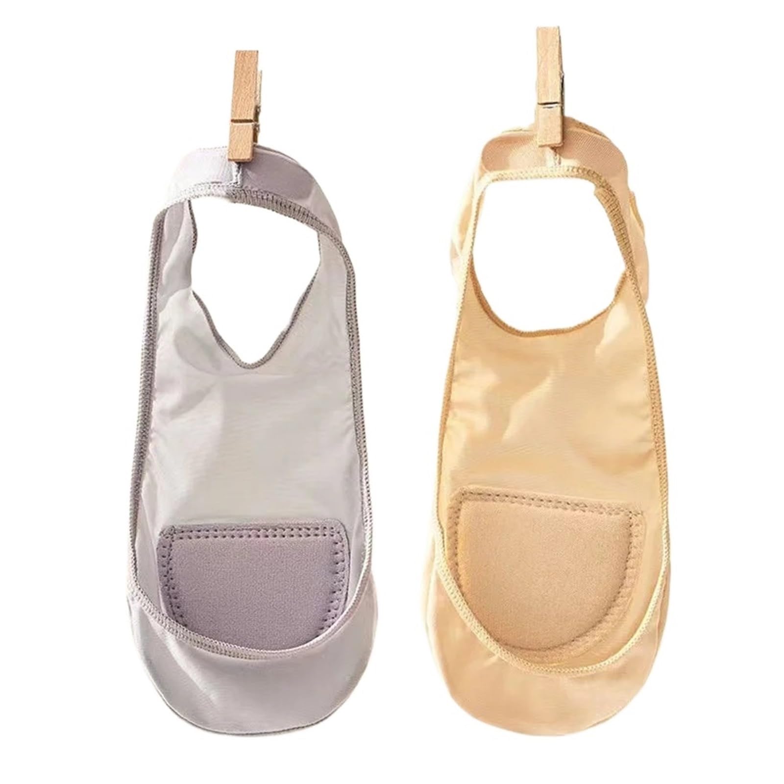 Fantasmini Donna 20 paia di calzini invisibili da barca donna, antiscivolo in cotone for scarpe, sottili, con bretelle a mezza palma(10Black 10Gray)