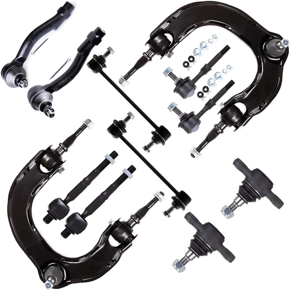 ASAPE Front Control Arm And Ball Joint Tie Rod Suspension Kit Replacement for 2004-2006 for Kia Amanti 1999-2005 for Hyundai Sonata - 12PCS Set