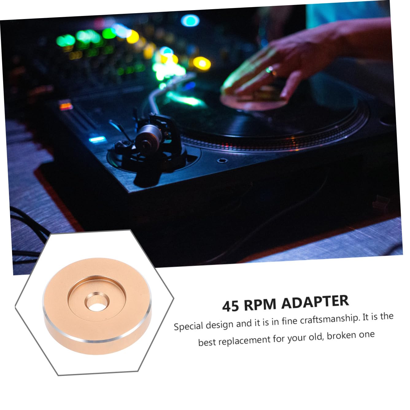 ARTIBETTER Adattatore Per Giradischi in Vinile Da 45 Pollici 3 Pezzi in Alluminio Design Leggero Per Migliorare Il Suono