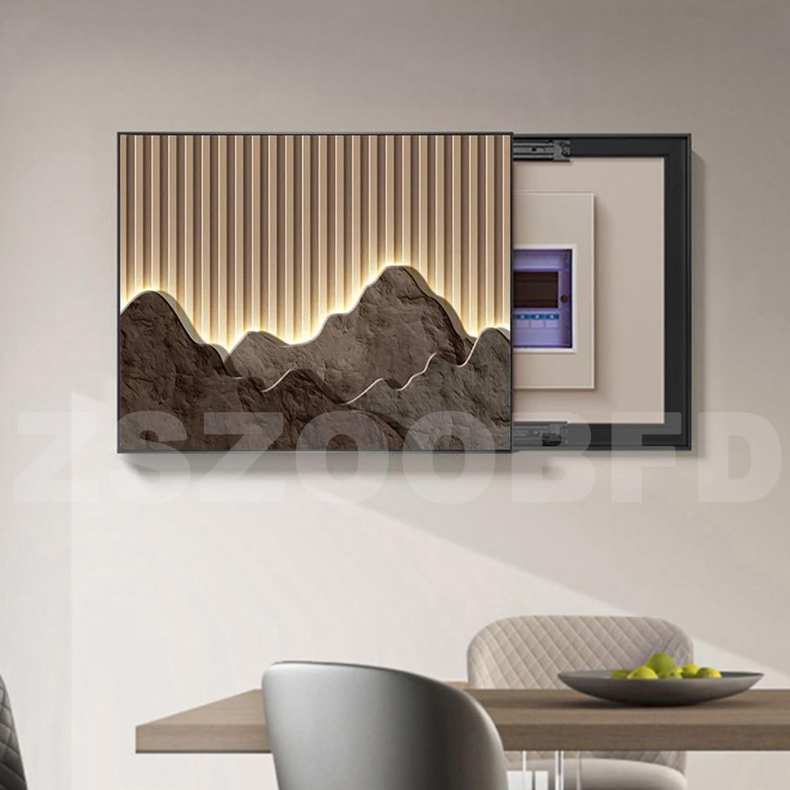 Sicherungskasten Abdeckung Bild - Dekorative Wandabdeckung