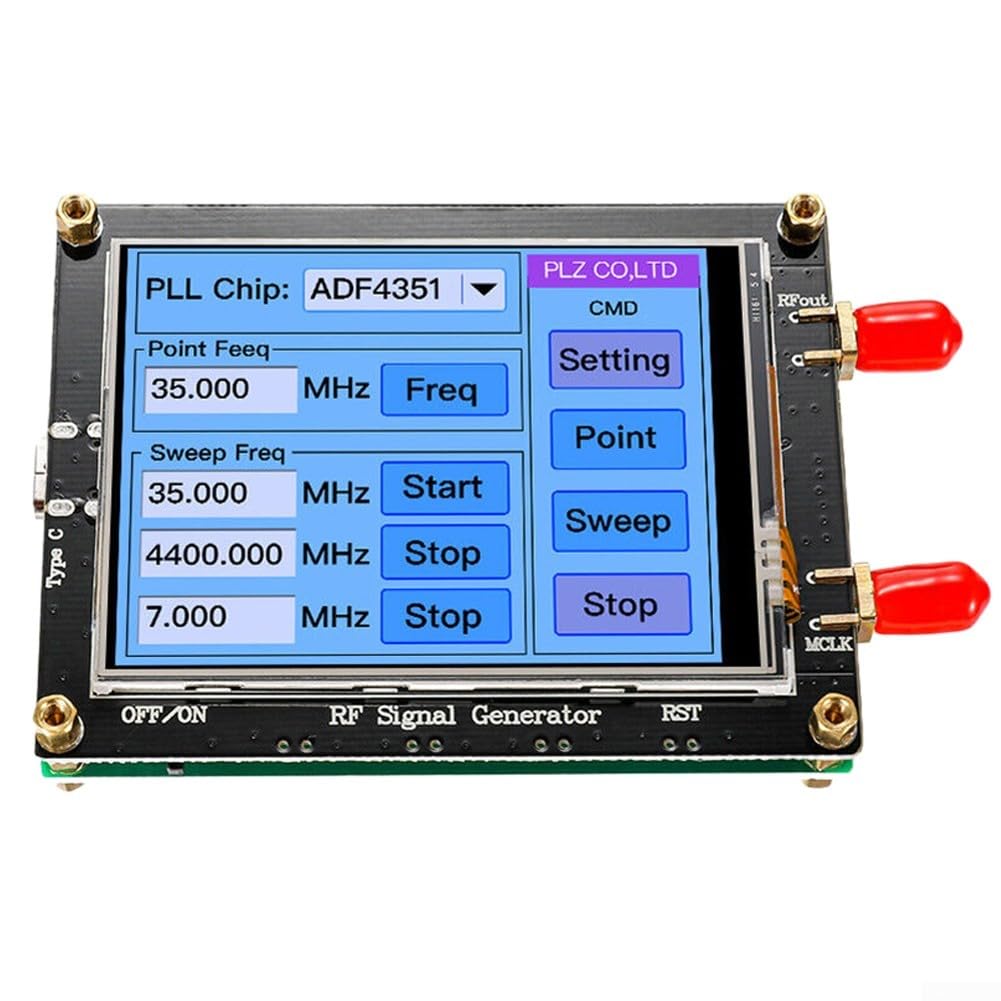 ADF4351 35M-4.4G RF Signal Generator PLL Sweep Frequency Generator RF Signal Source Signal Generator Square Sweep Touchscreen PC Software Control