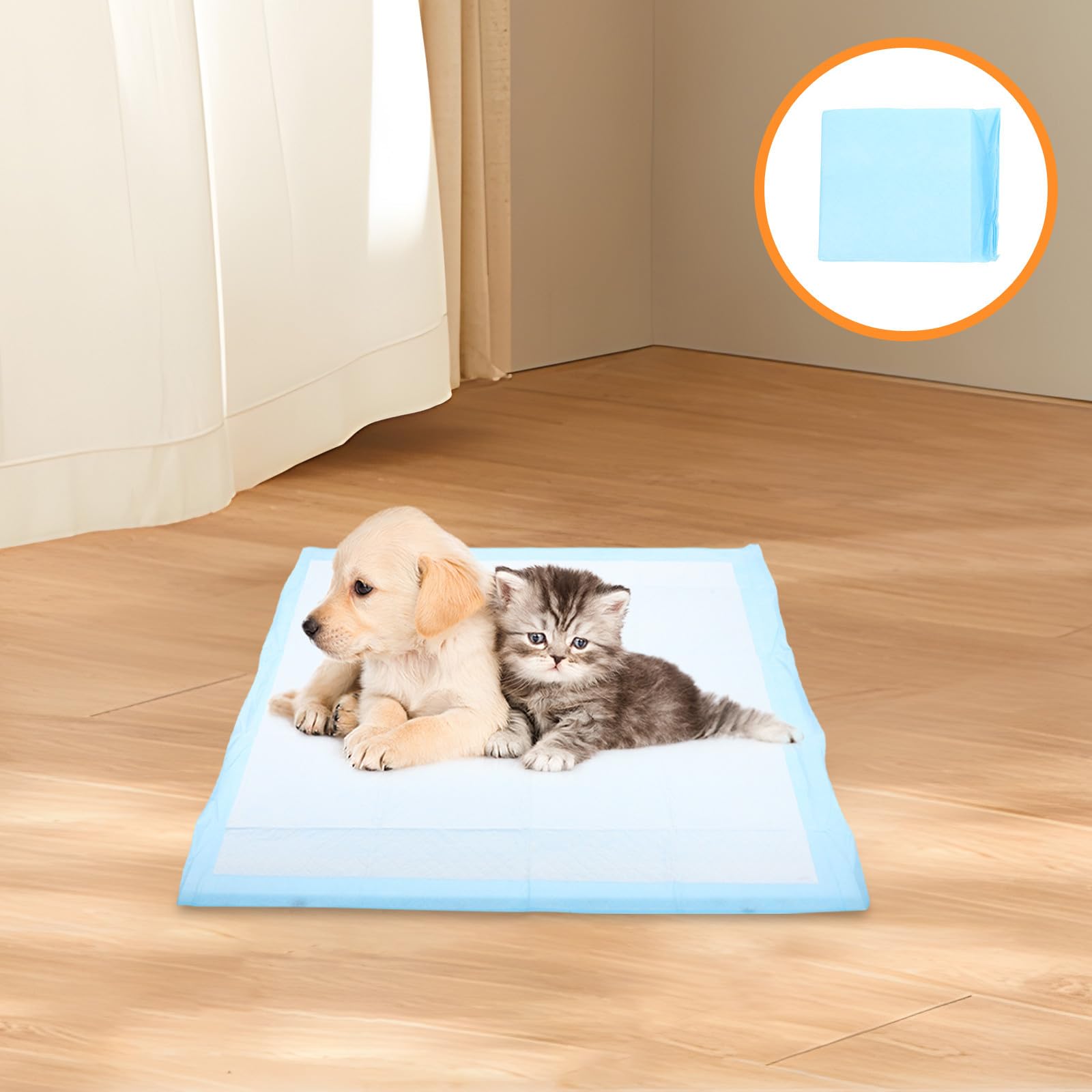 Traversine Assorbenti per Cani Non Tessuto, Tappetino Igienico Usa e Getta 60x60cm, Assorbe Liquidi Istantaneamente, per Uso Quotidiano e Cuccioli