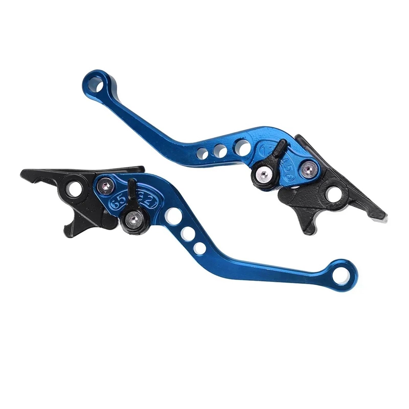 Levier de frein moto bleu : résolvez le jeu des commandes avec l'aluminium CNC