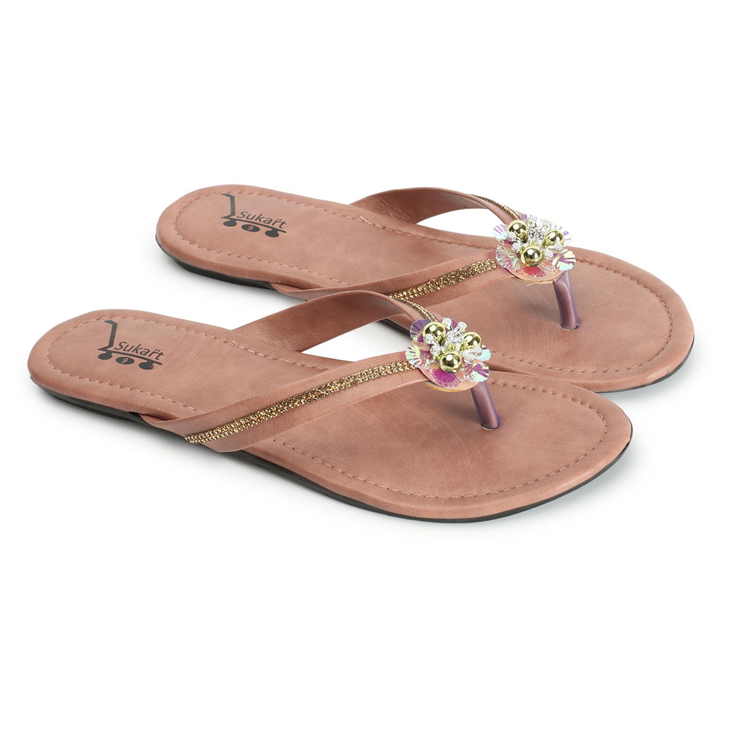 SUKART Pink Womens Slipon Fancy Stylish Flat Slippers (B0CGV9BJHV) Amazon Price History, Amazon Price Tracker