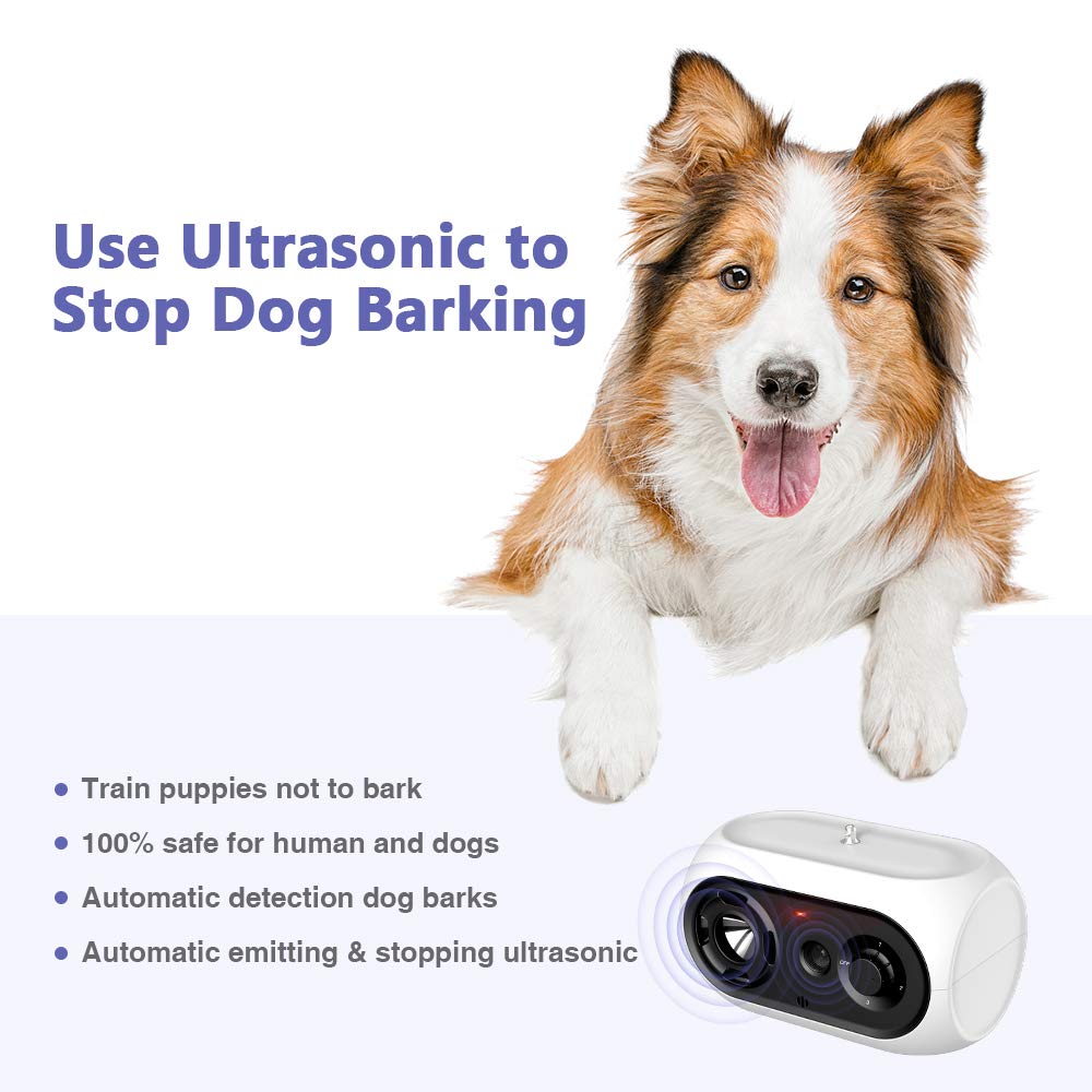 Ultrasuoni Per Cani Frequenza Regolabile Anti Abbaio Per Cani HXWEB Antiabbaiatore Ultrasuoni Per Cani - Dispositivo Automatico Ricaricabile USB Repellente Cane Sicuro Ultrasuoni Antiabbaio Ultrasuoni Cani
