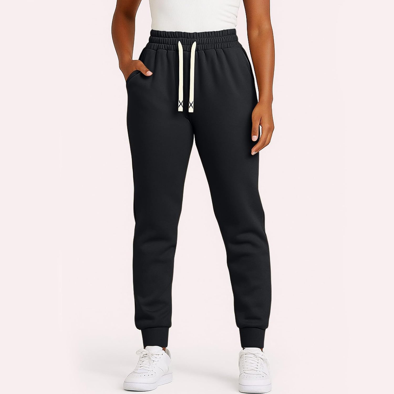 Women's High Waist Joggers, Baggy Sweatpants with Pockets for Lounge and Casual