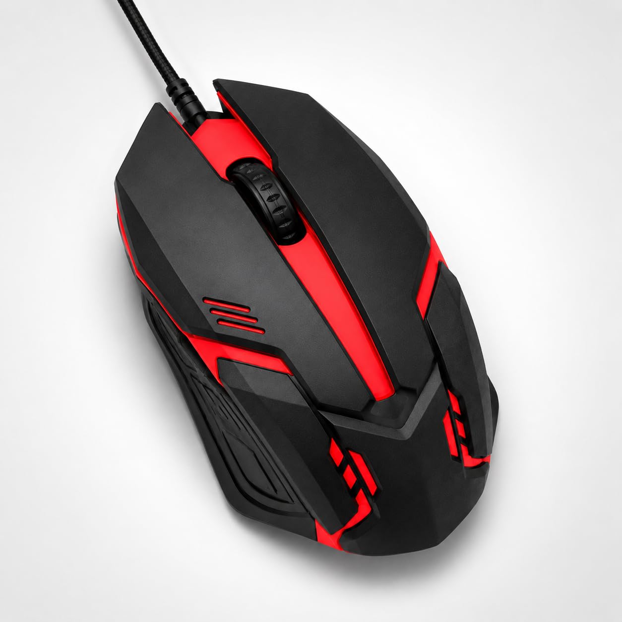 PROSAC Vigor R7 USB Gaming Mouse with RGB Lights, 1200 DPI Optical Tracking Technology, 3-Button Ergonomic Mouse for Windows, Desktop, Laptop, Office & Gaming, Black Red-image-33
