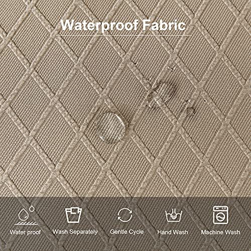 Genina Waterproof Seat Covers For Dining Room Chairs Covers Dining Chair Cover Kitchen Chair Covers (Khaki, 4 Pcs) #TOP4