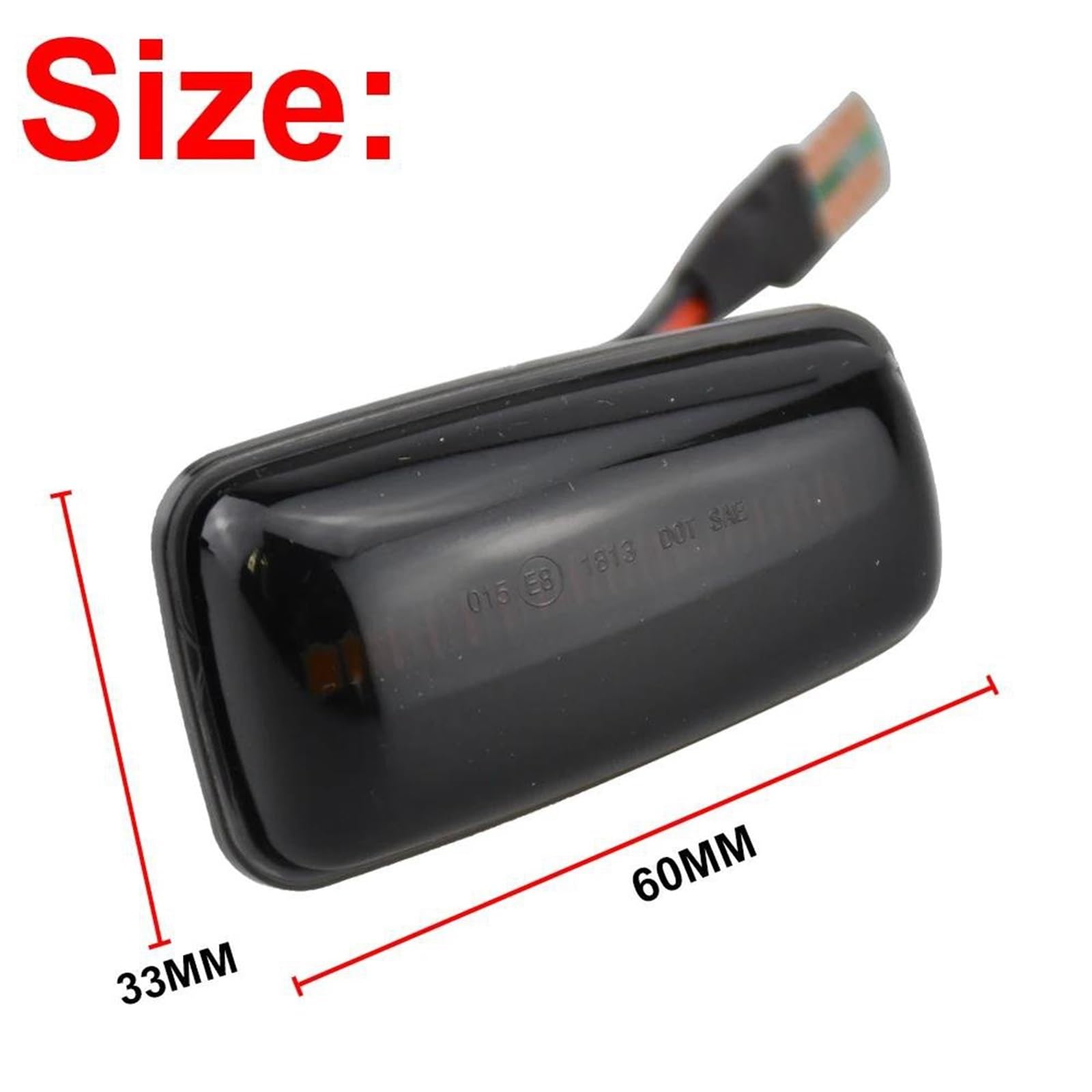 Conjuntos Luces Señalización Automóviles Para Peugeot 306 106 406 806 2 Uds Luz Posición Lateral Dinámica Lámpara Señal Giro Luz Intermitente Accesorios Para Coche Luz Señal Giro Luces Indicador(Dynam