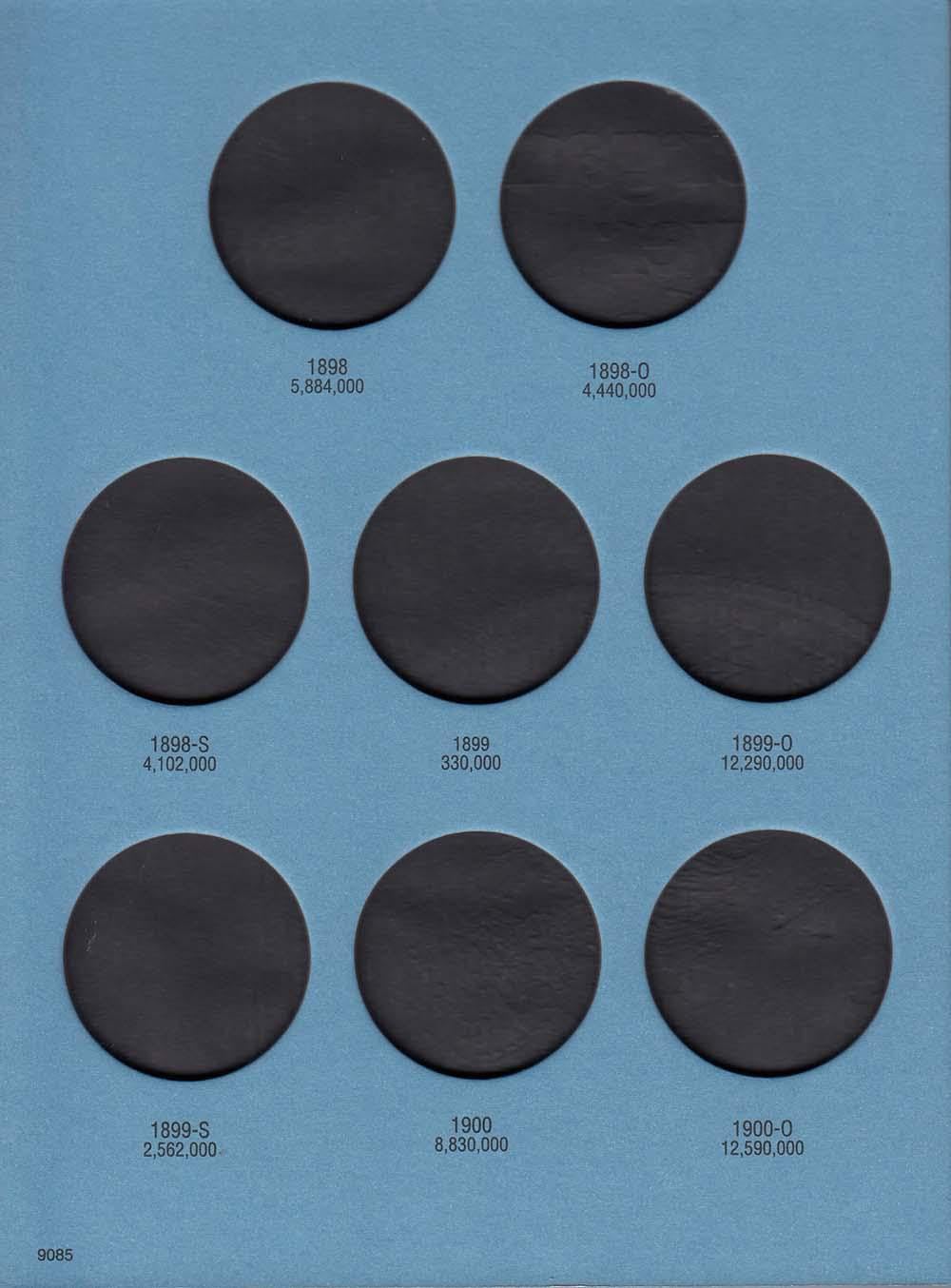 Whitman US Morgan Silver Dollar Folder Four Volume Set 1878 – 1921#’s 9082, 9083, 9084, 9085